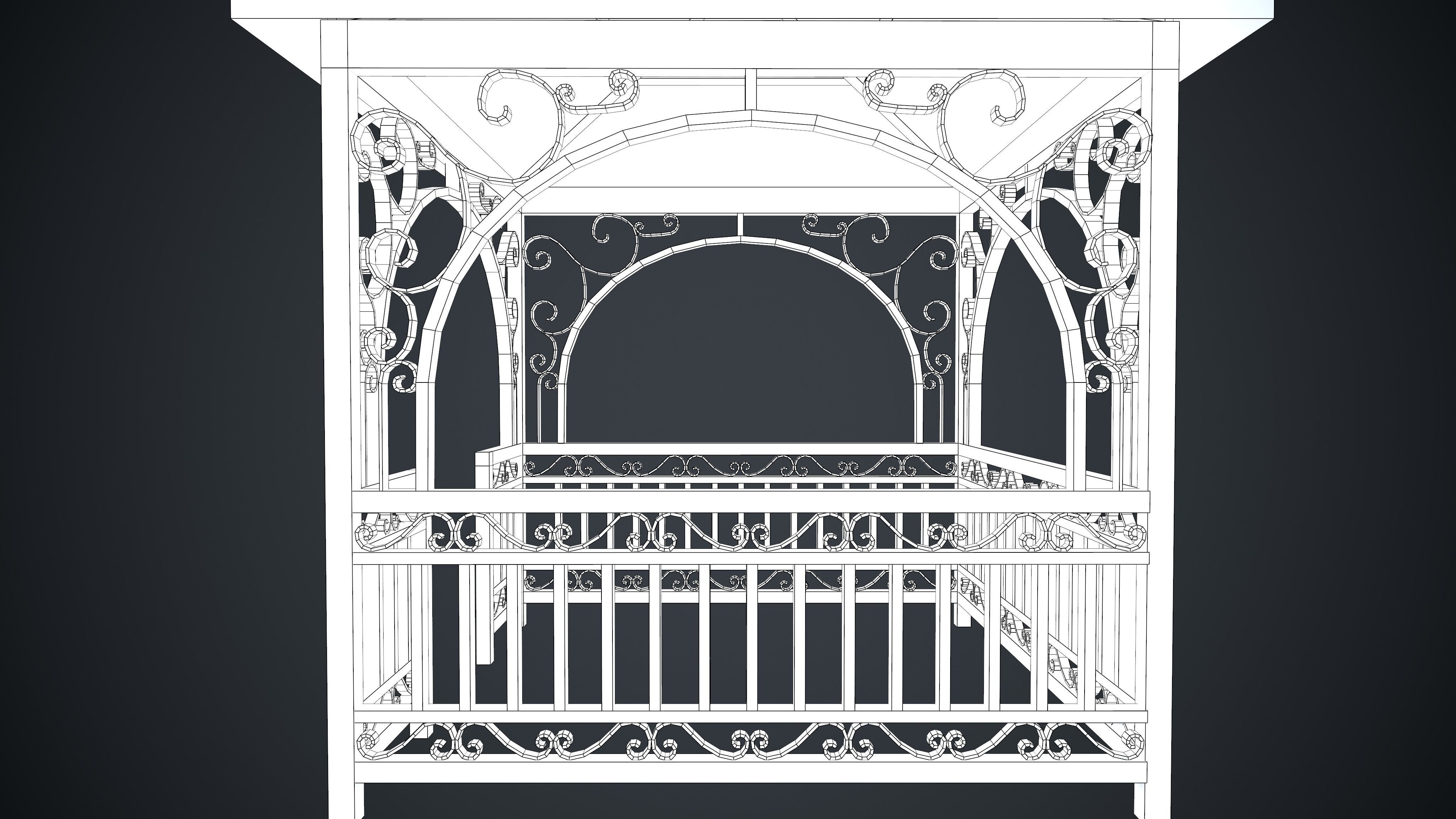 Alcove Worn Rust Low-poly 3D model_4