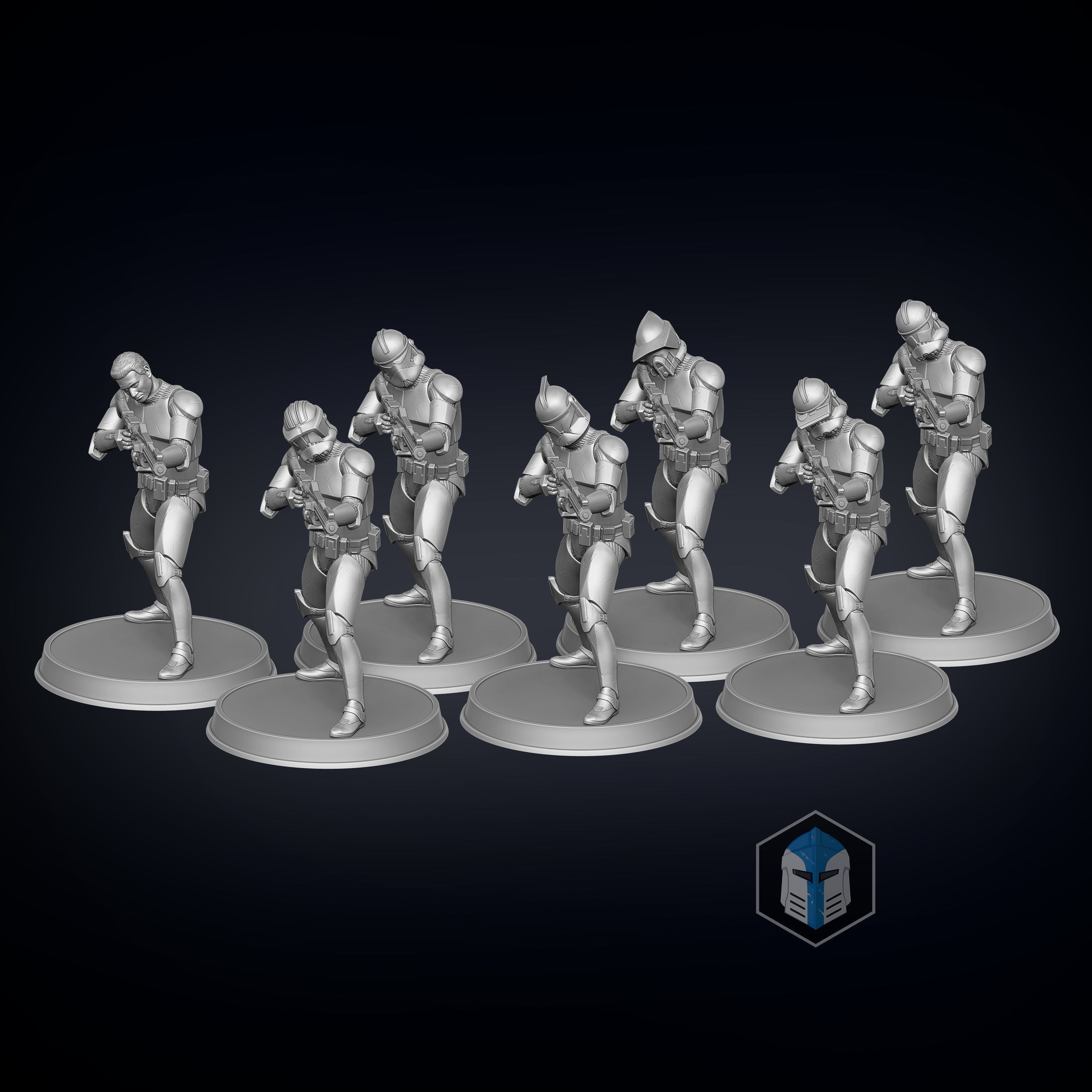 Clone Trooper Figurines - Defenders 3D print model_1