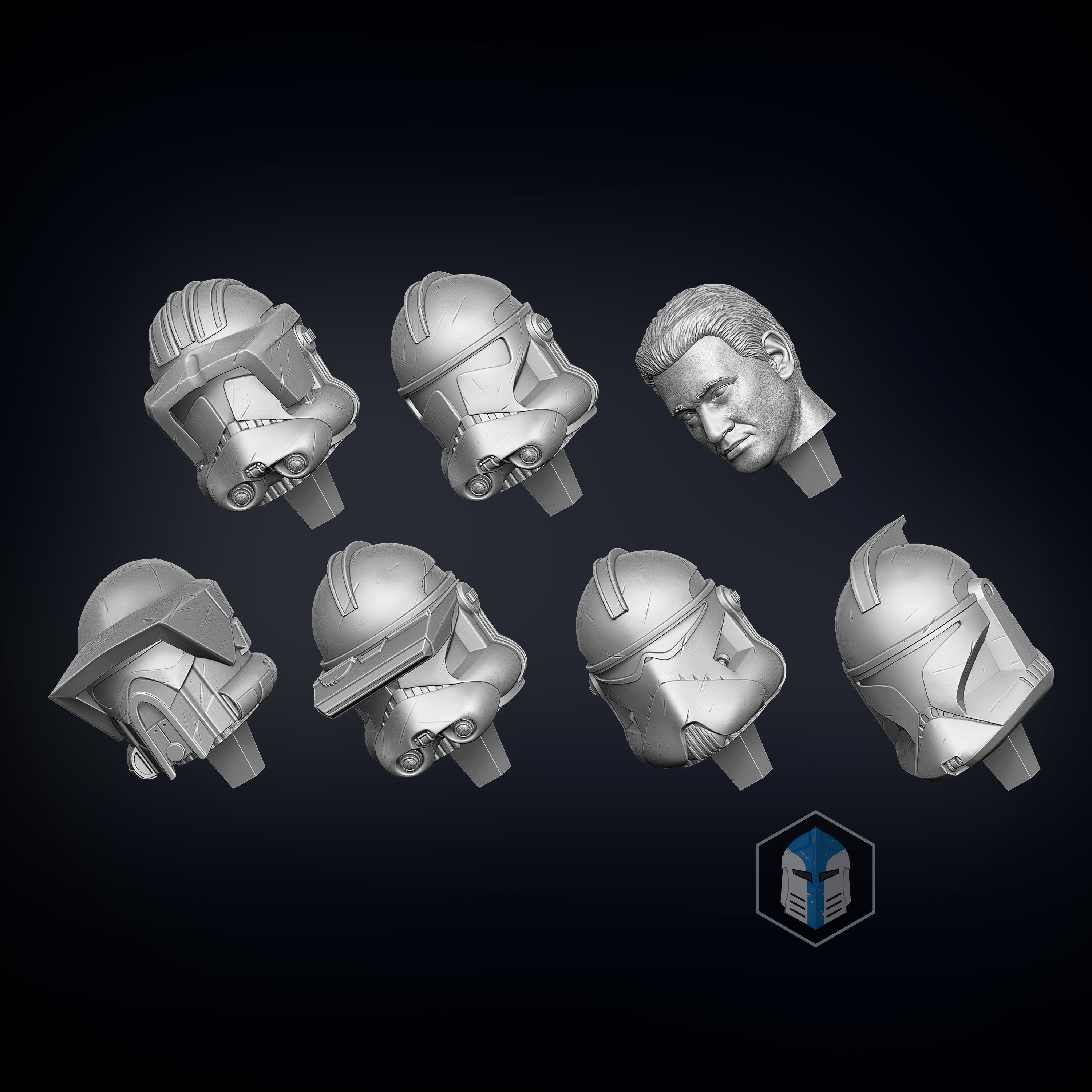 Clone Trooper Figurines - Defenders 3D print model_16