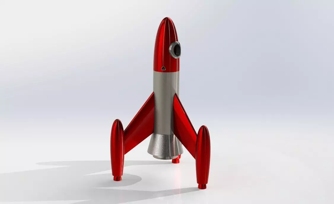 Simple Rocket 3D model_0