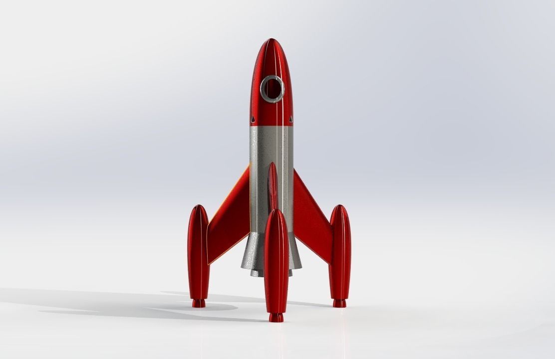 Simple Rocket 3D model_1