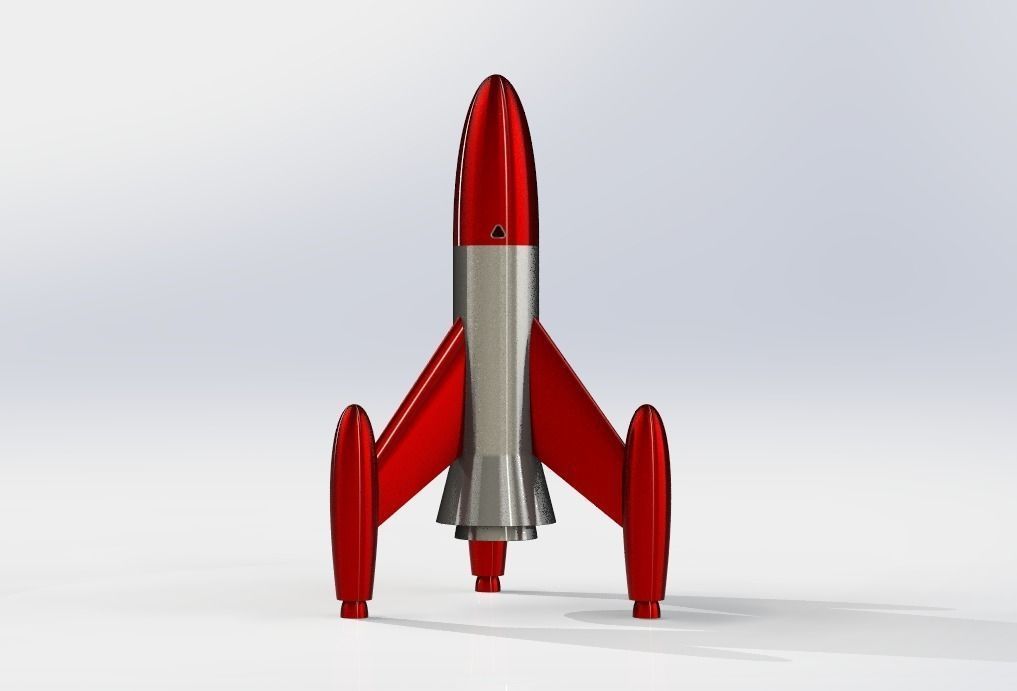 Simple Rocket 3D model_2