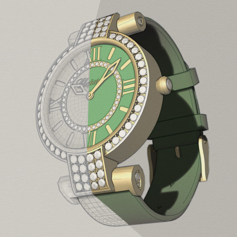 Chopard Imperiale Watch Low-poly 3D model_26