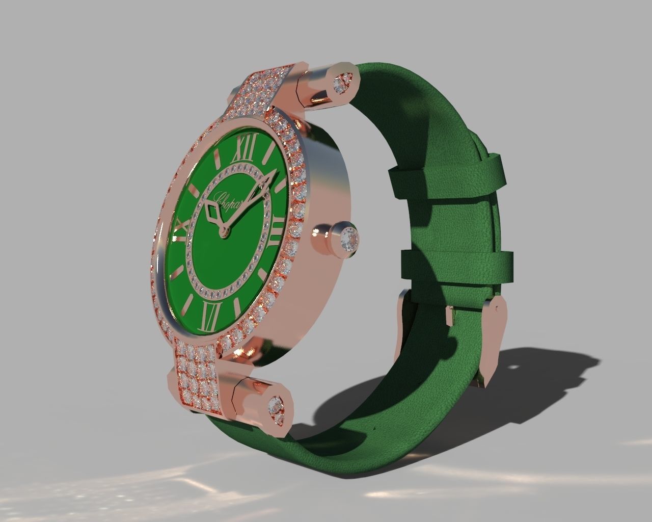 Chopard Imperiale Watch Low-poly 3D model_5