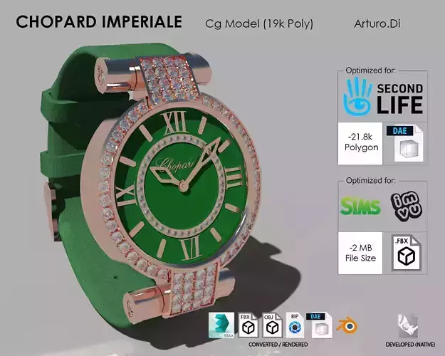 Chopard Imperiale Watch Low-poly 3D model
