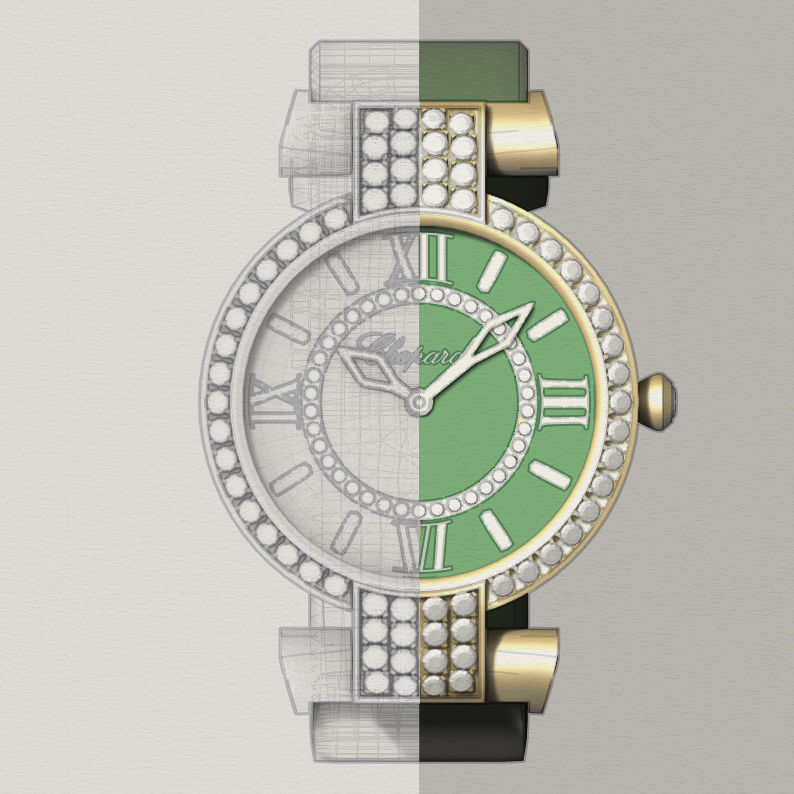 Chopard Imperiale Watch Low-poly 3D model_25