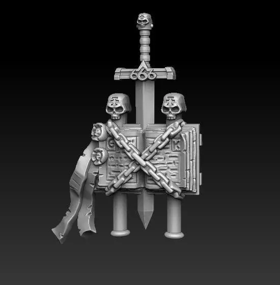 space bookworm Back Rack 3D print model_0