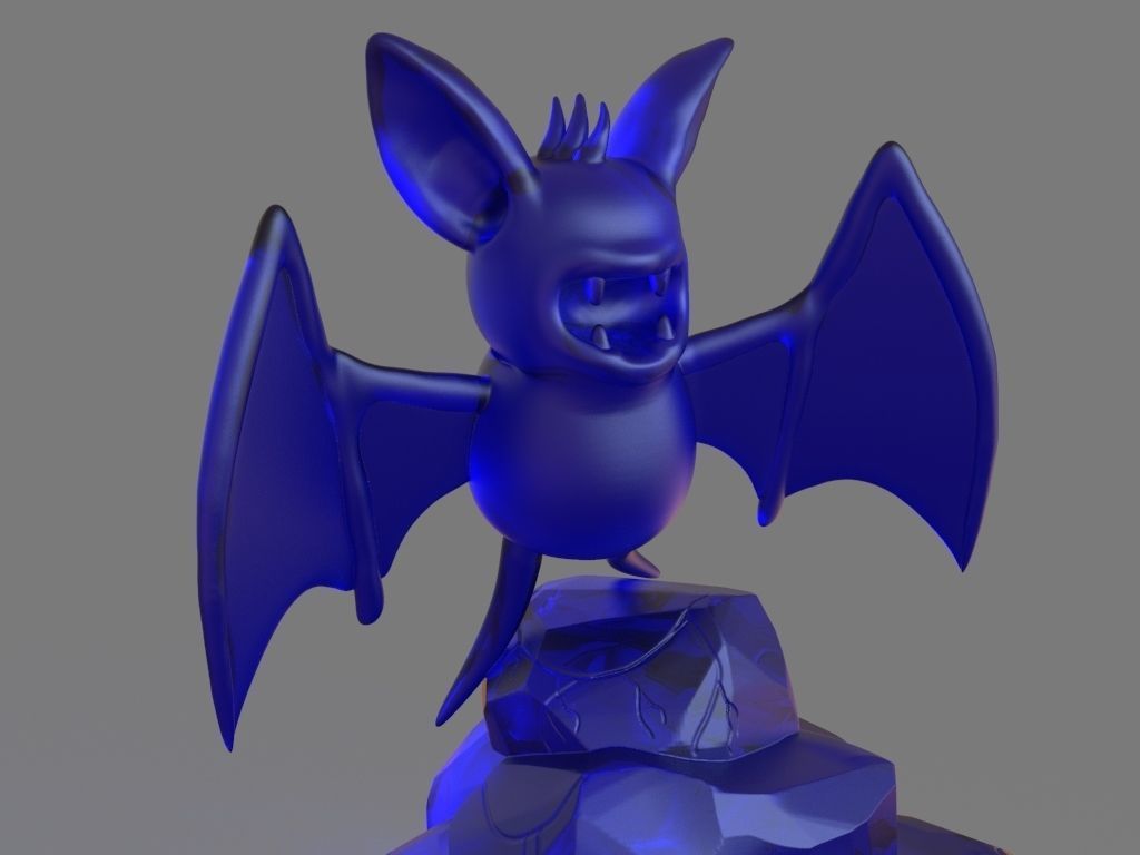 Pokemon Zubat and ZBrush Timelapse 3D print model_14