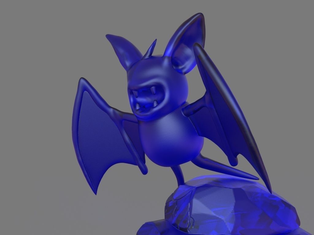 Pokemon Zubat and ZBrush Timelapse 3D print model_10