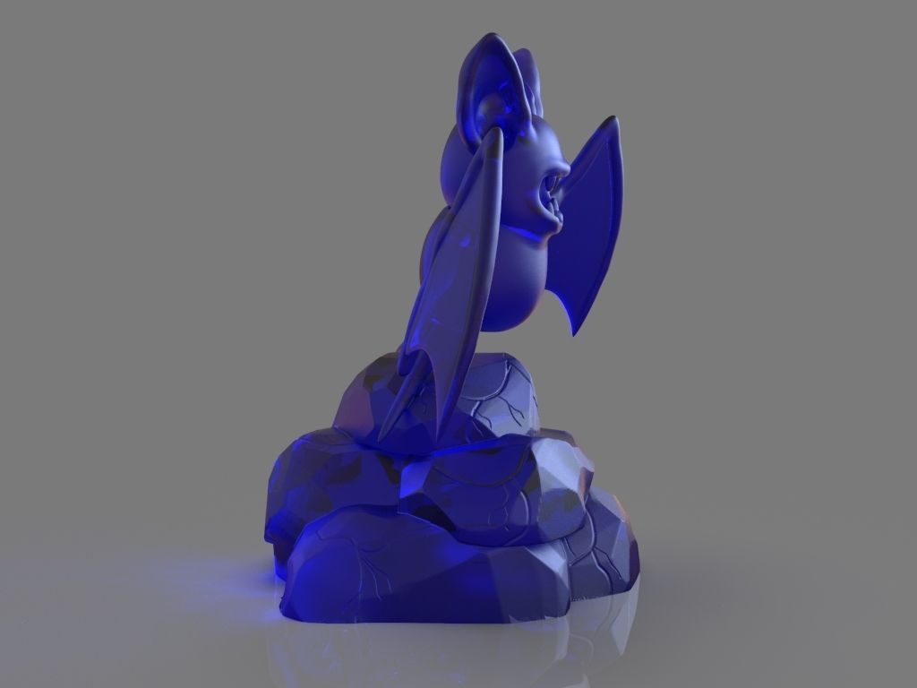 Pokemon Zubat and ZBrush Timelapse 3D print model_7