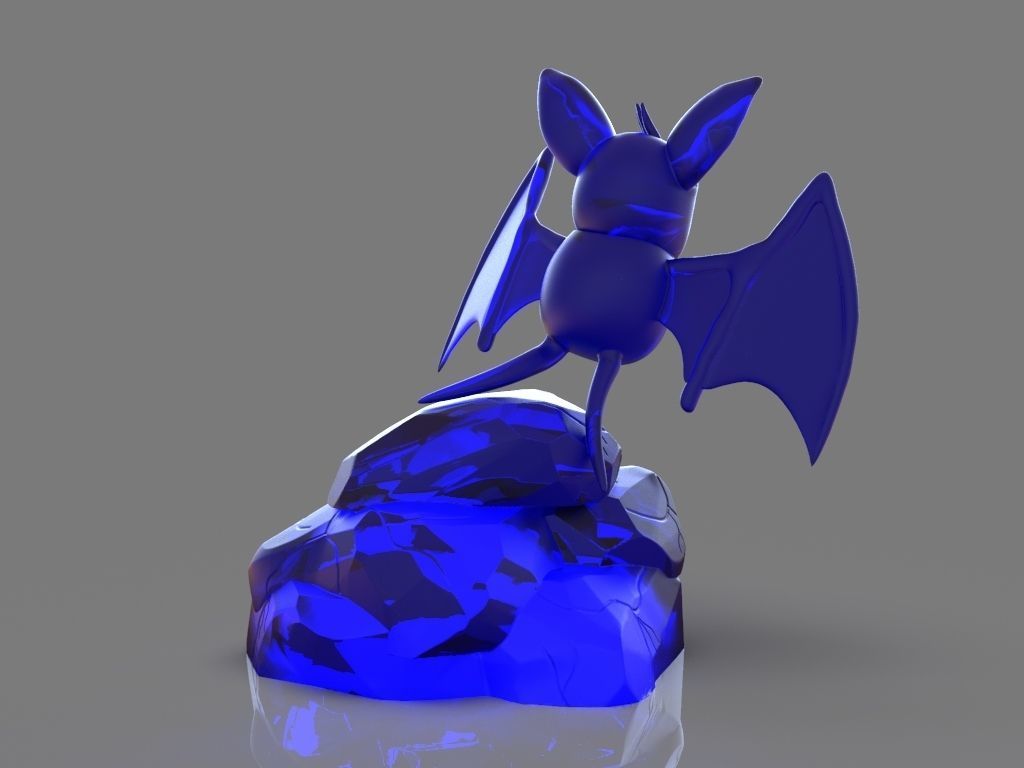 Pokemon Zubat and ZBrush Timelapse 3D print model_5