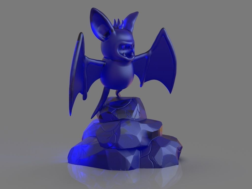 Pokemon Zubat and ZBrush Timelapse 3D print model_8