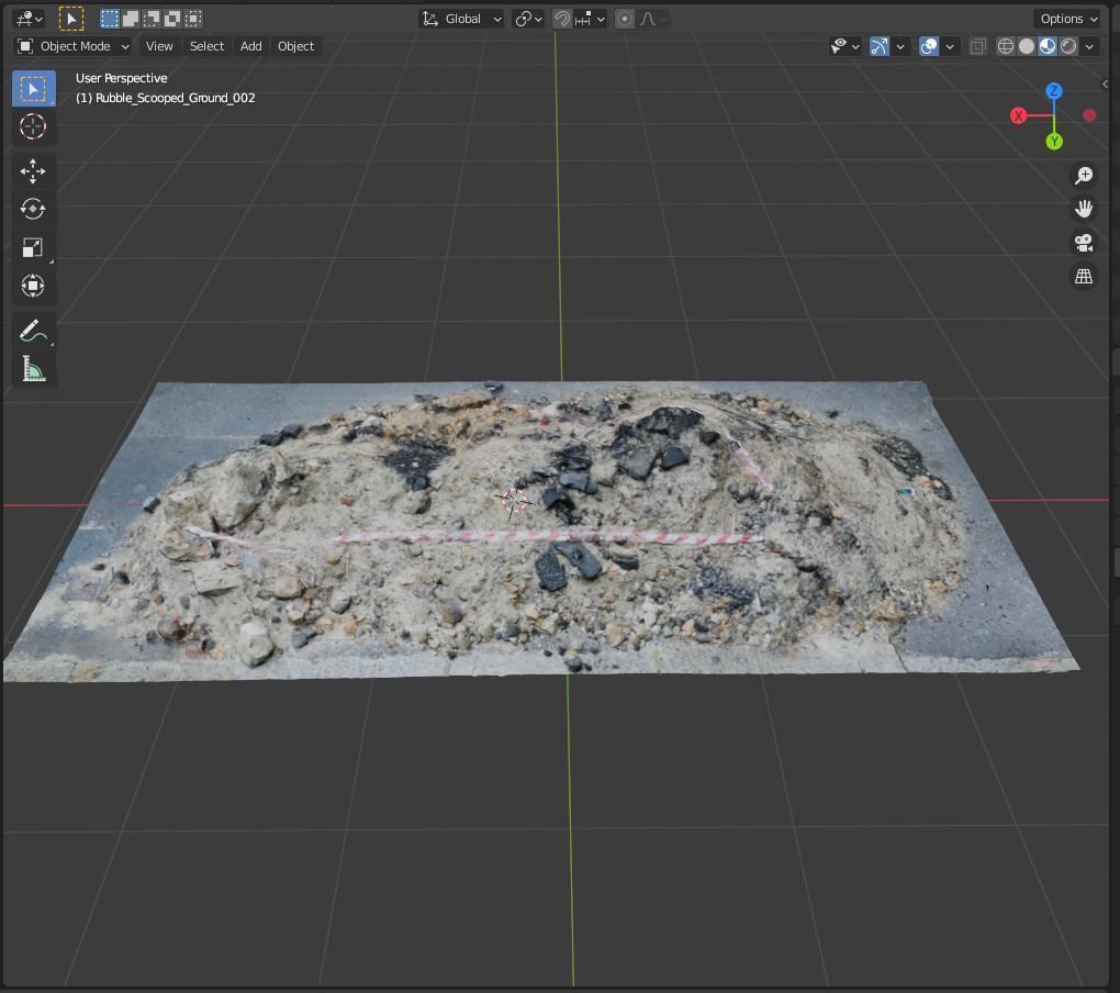 Rubble Scooped Ground 002 3D model_3