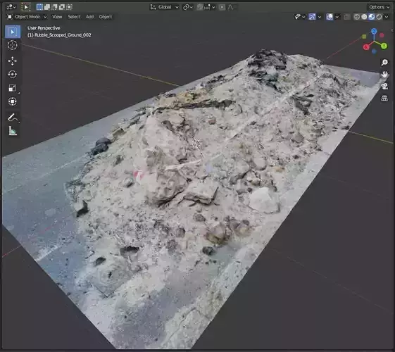 Rubble Scooped Ground 002 3D model