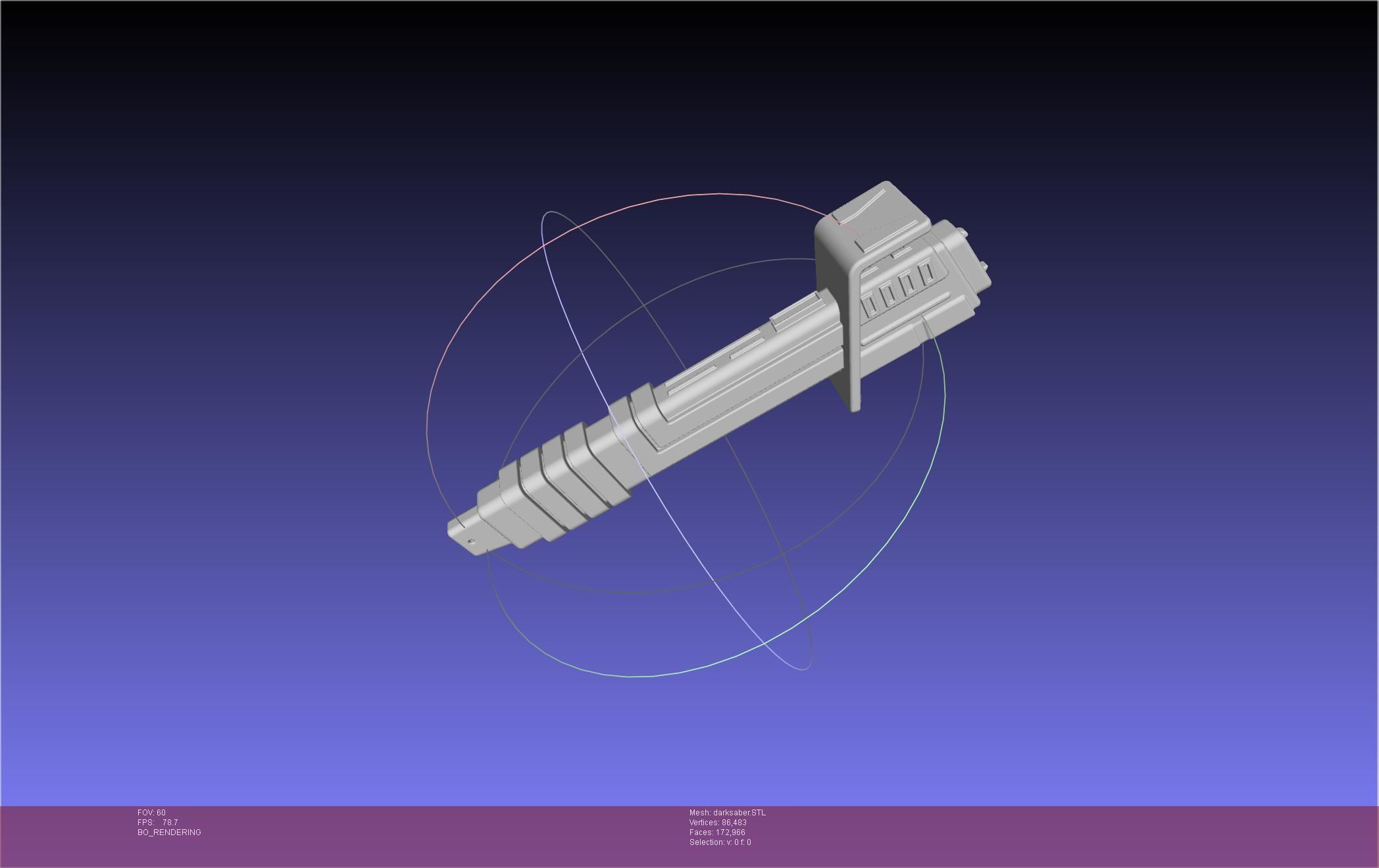 Star Wars The Mandalorian Darksaber Basic Printable Model 3D print model_6