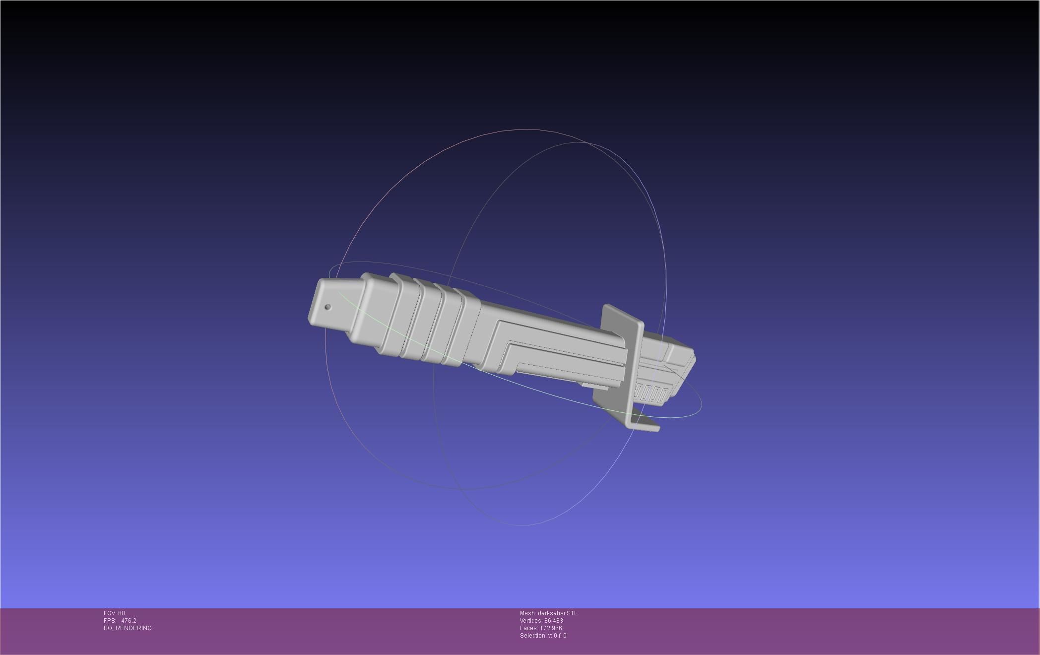 Star Wars The Mandalorian Darksaber Basic Printable Model 3D print model_41
