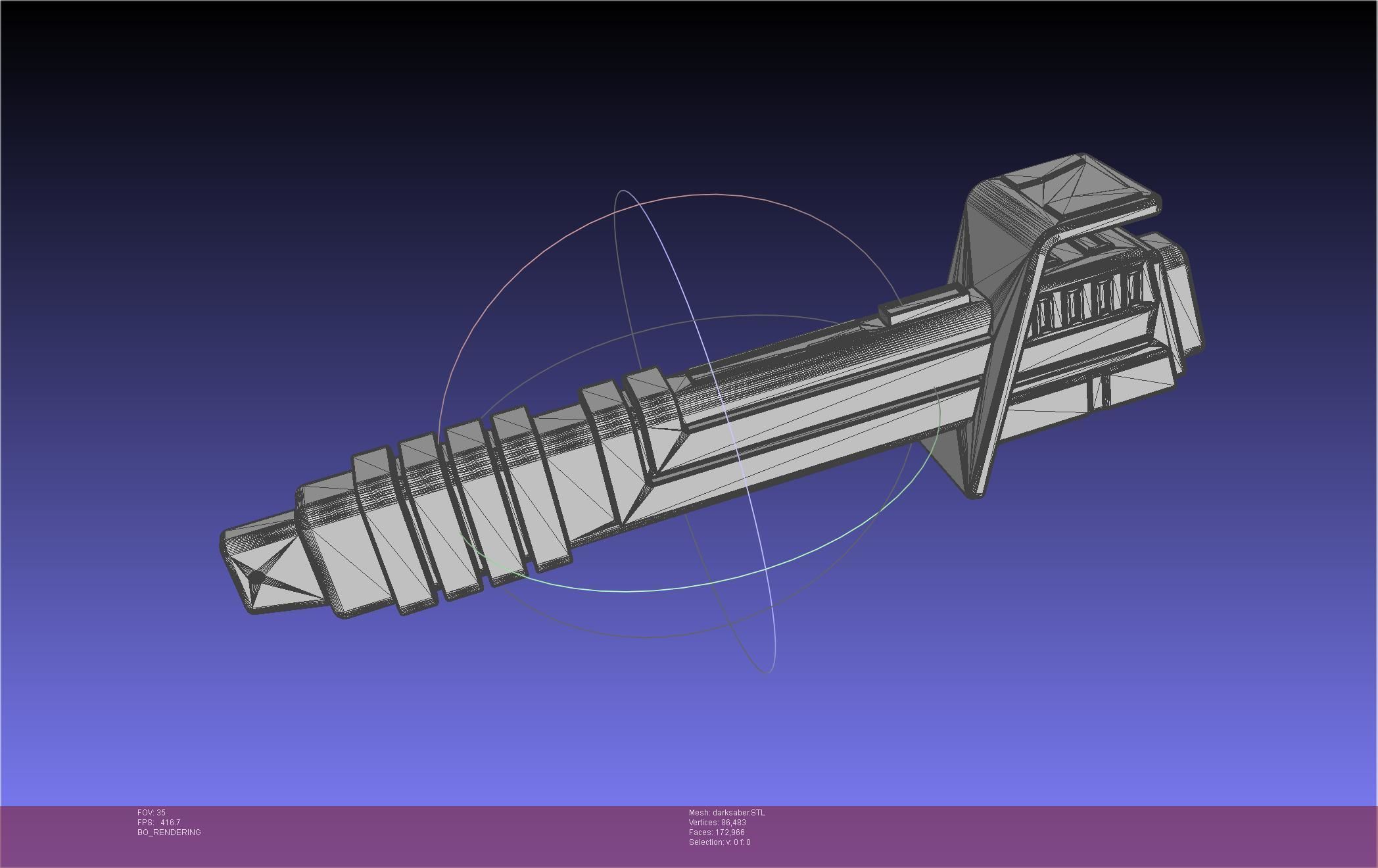 Star Wars The Mandalorian Darksaber Basic Printable Model 3D print model_85