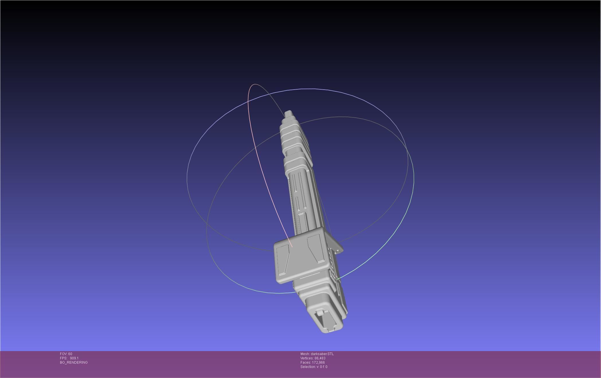 Star Wars The Mandalorian Darksaber Basic Printable Model 3D print model_56