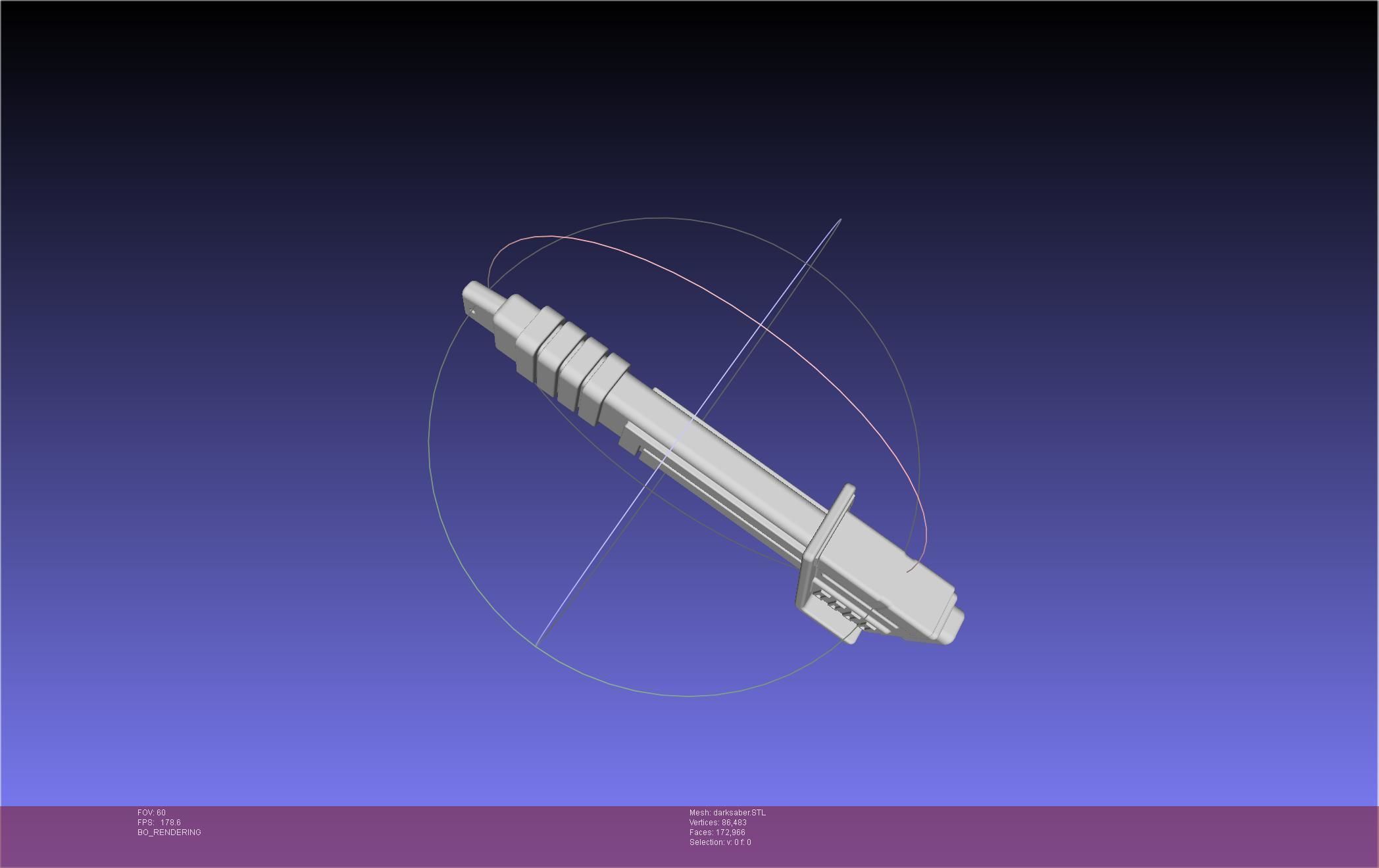 Star Wars The Mandalorian Darksaber Basic Printable Model 3D print model_24