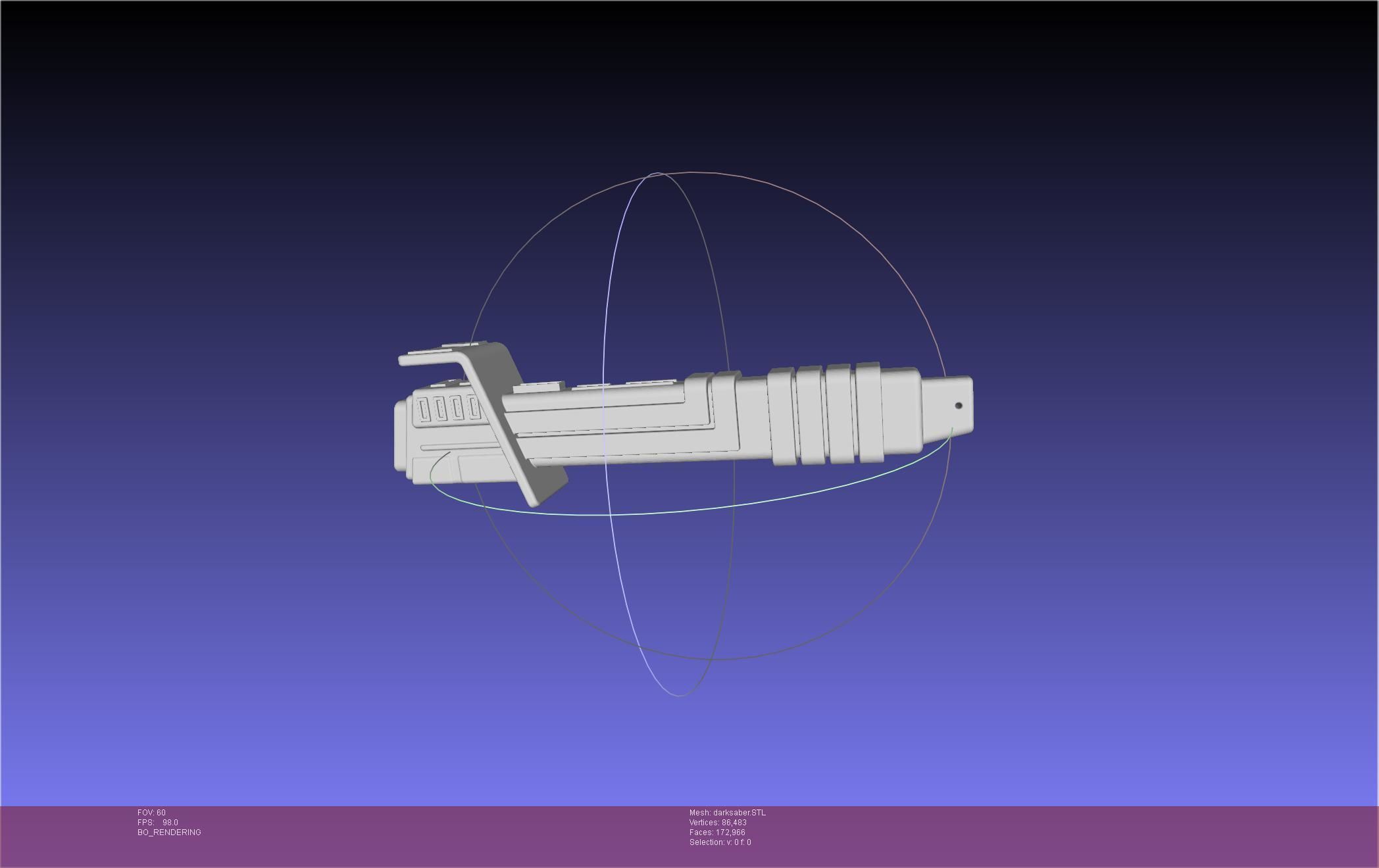 Star Wars The Mandalorian Darksaber Basic Printable Model 3D print model_17