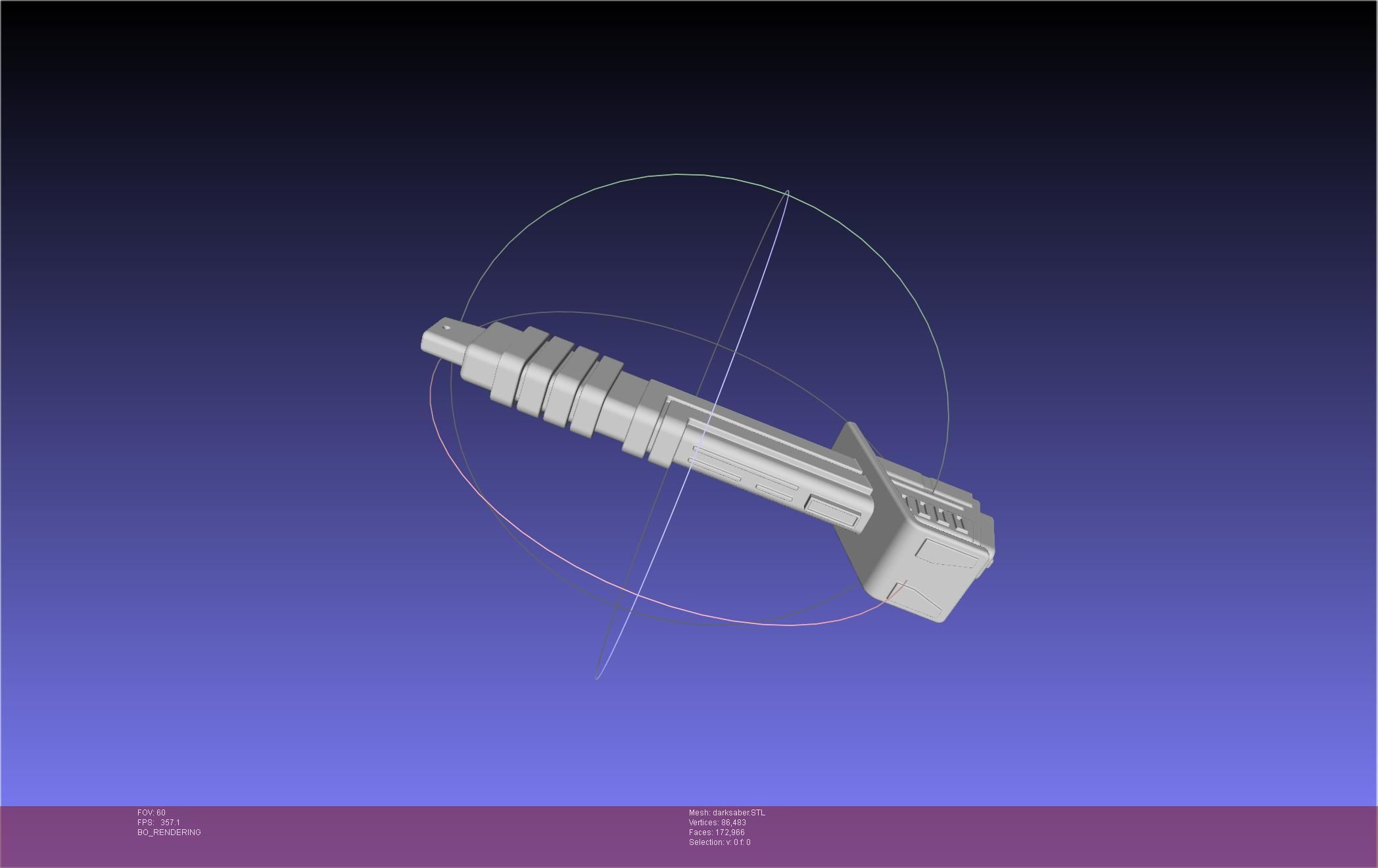 Star Wars The Mandalorian Darksaber Basic Printable Model 3D print model_26