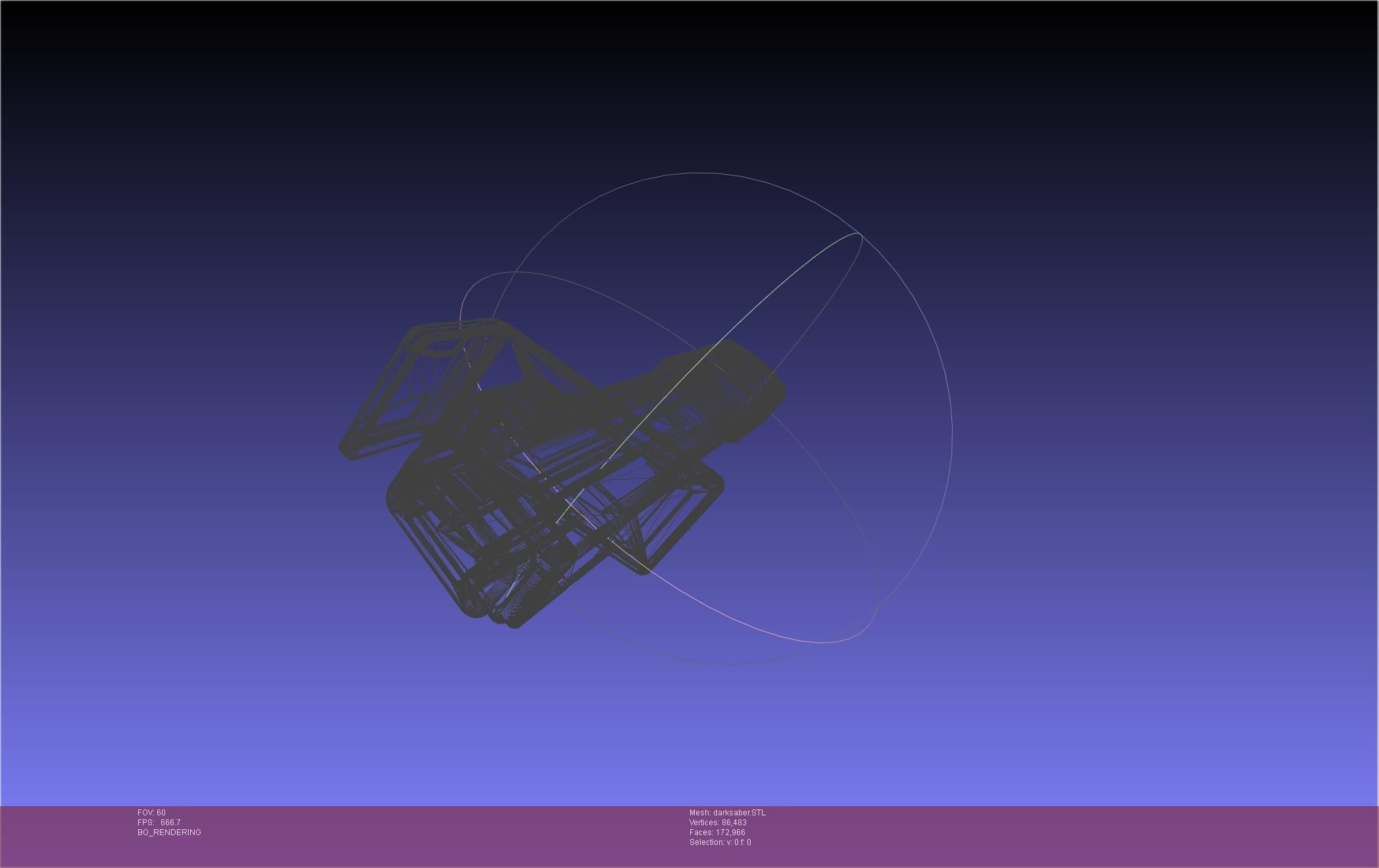Star Wars The Mandalorian Darksaber Basic Printable Model 3D print model_77