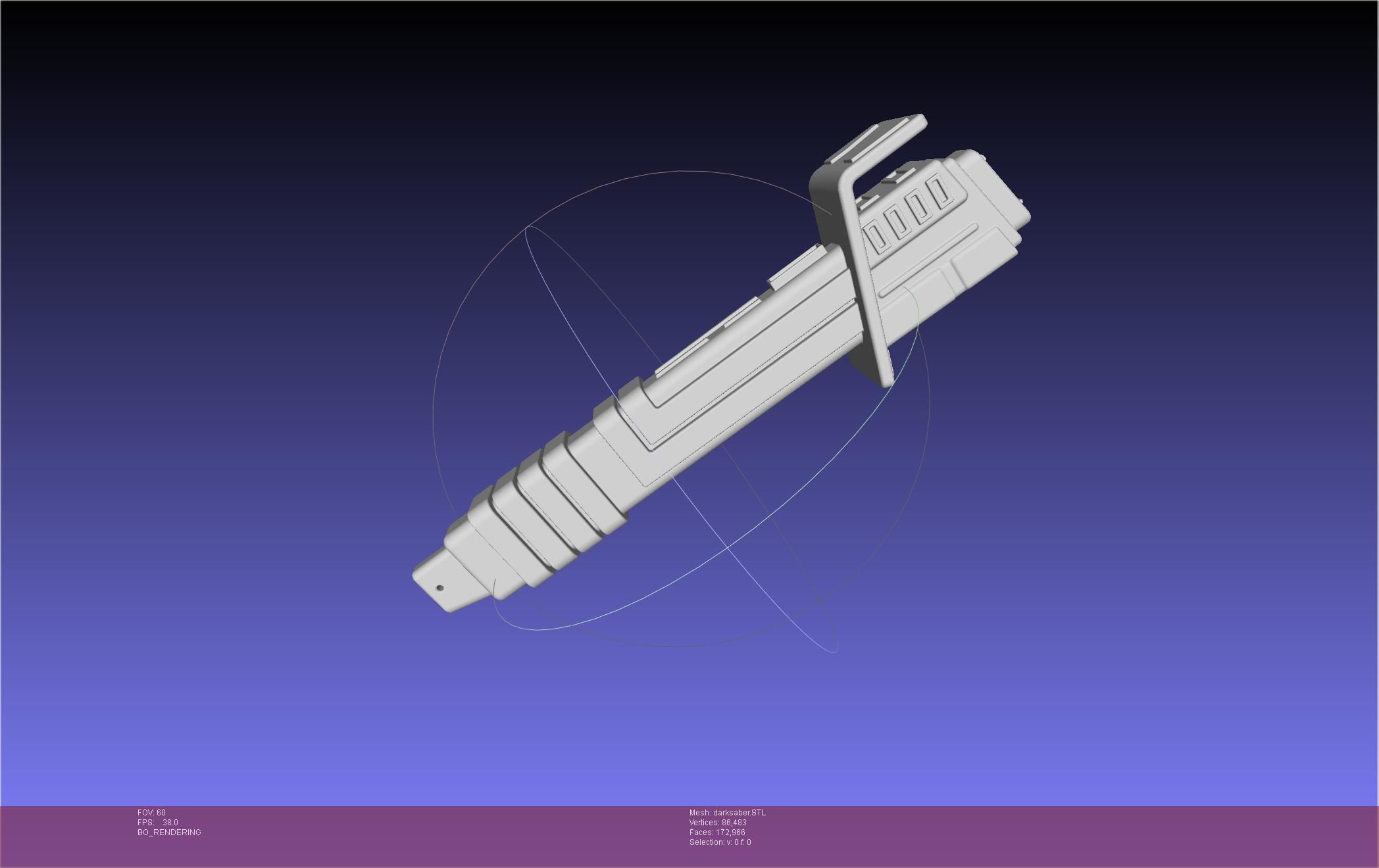 Star Wars The Mandalorian Darksaber Basic Printable Model 3D print model_4