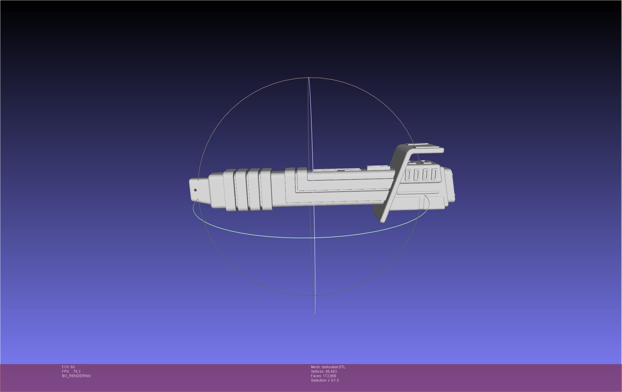 Star Wars The Mandalorian Darksaber Basic Printable Model 3D print model_9