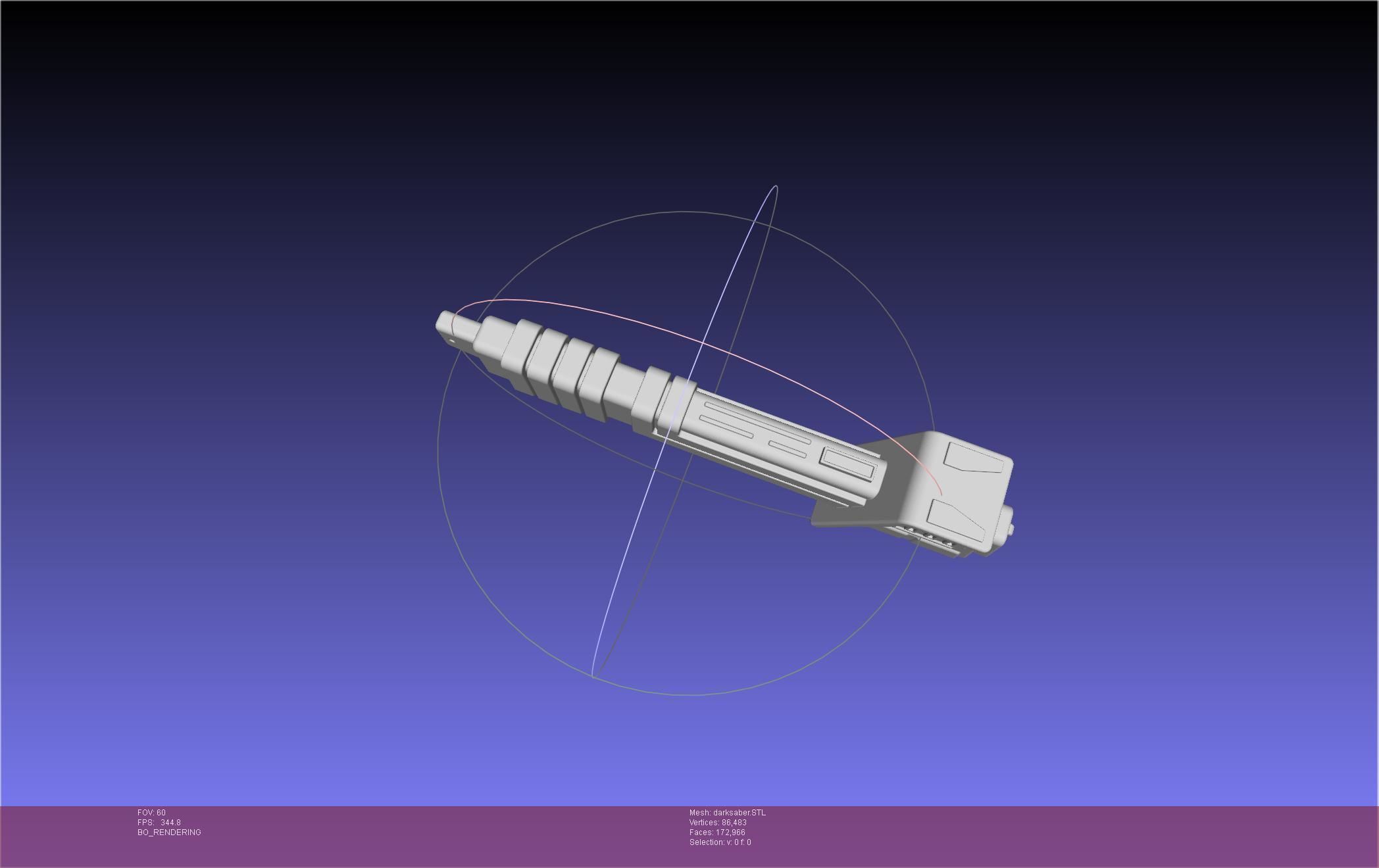 Star Wars The Mandalorian Darksaber Basic Printable Model 3D print model_27