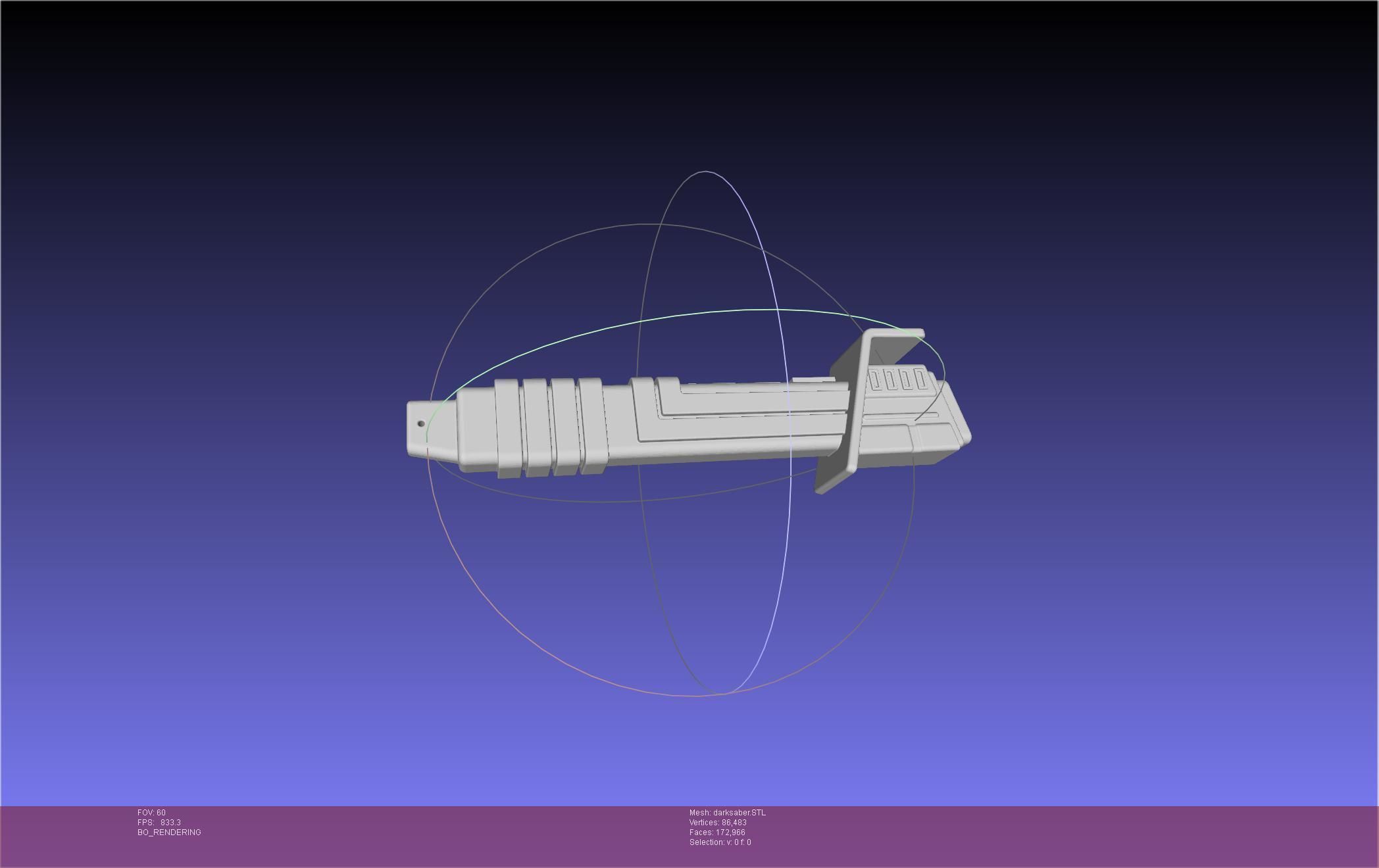 Star Wars The Mandalorian Darksaber Basic Printable Model 3D print model_53