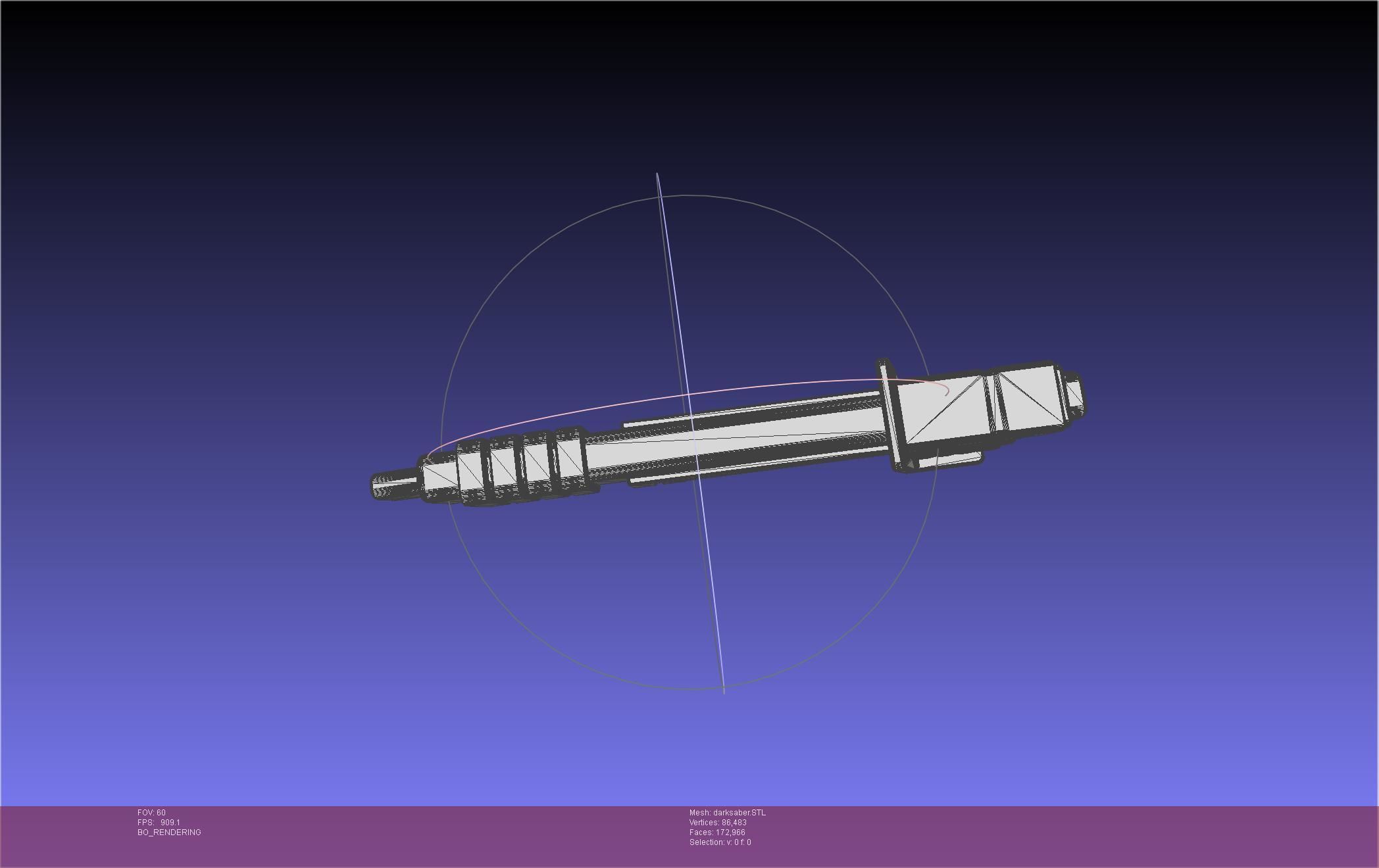 Star Wars The Mandalorian Darksaber Basic Printable Model 3D print model_68