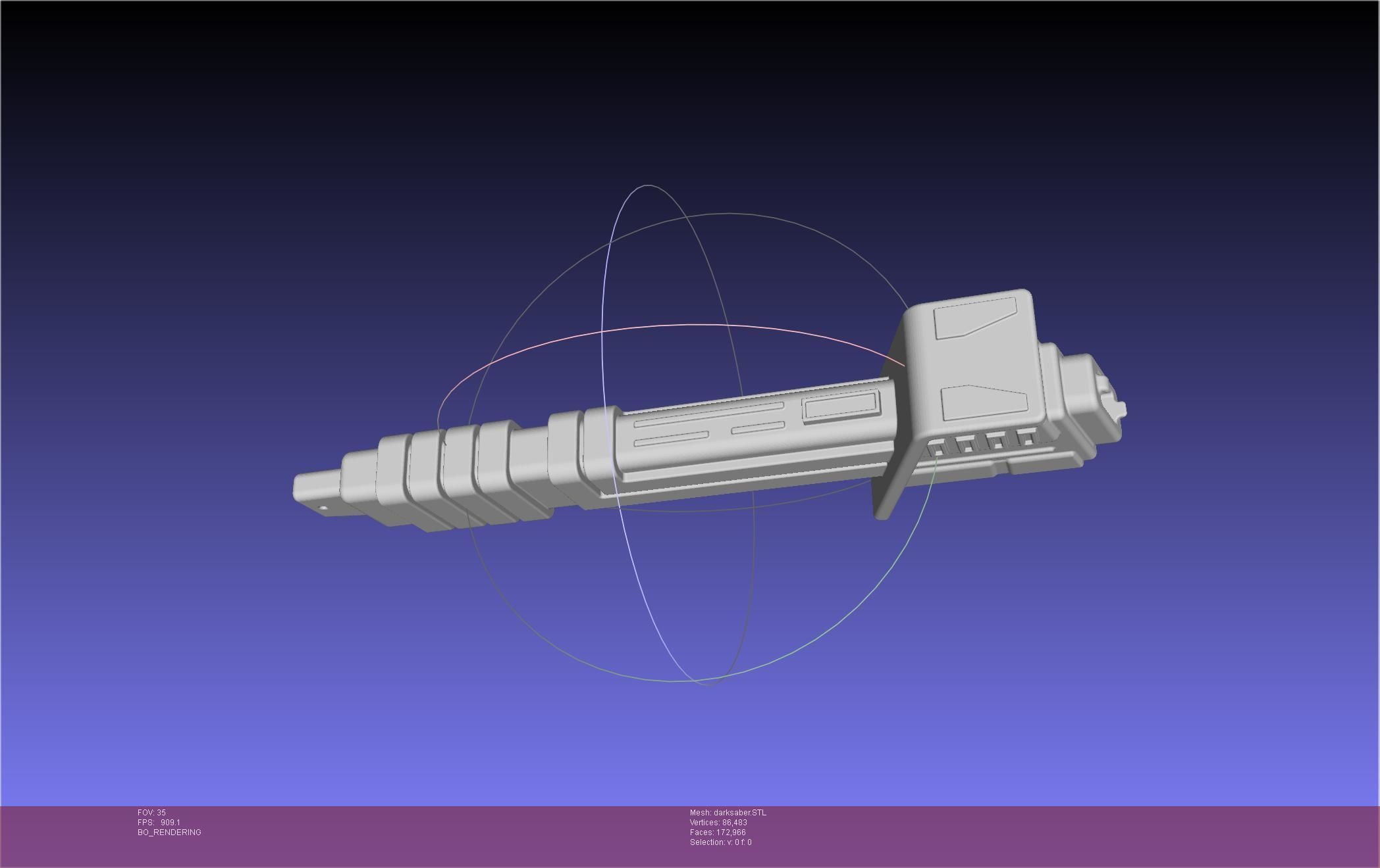 Star Wars The Mandalorian Darksaber Basic Printable Model 3D print model_102