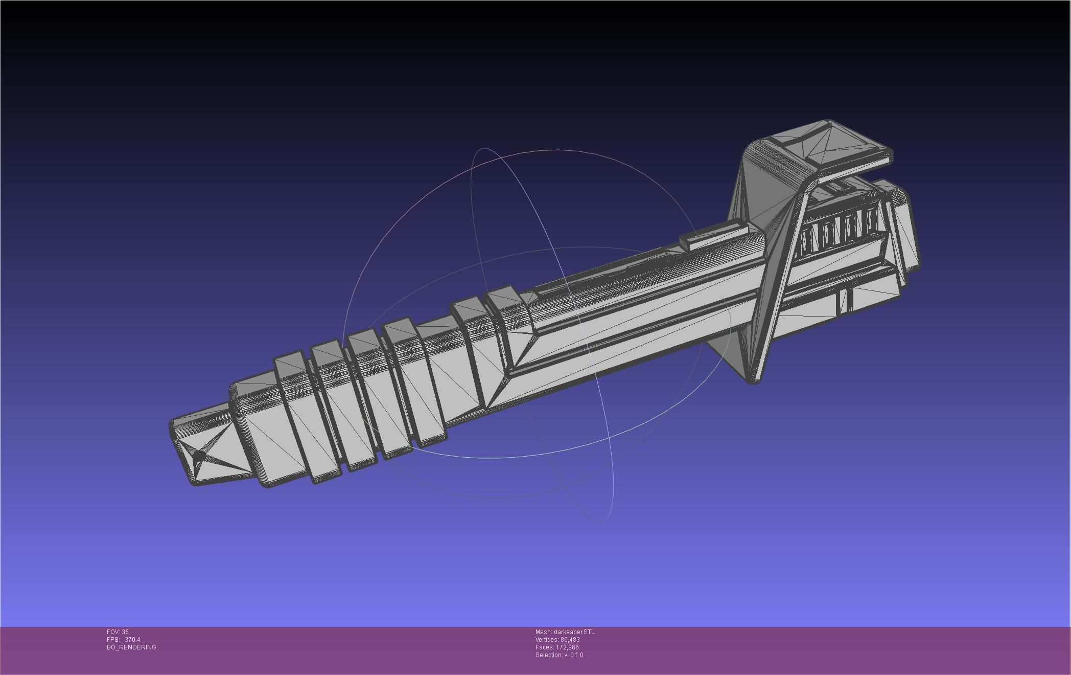 Star Wars The Mandalorian Darksaber Basic Printable Model 3D print model_84