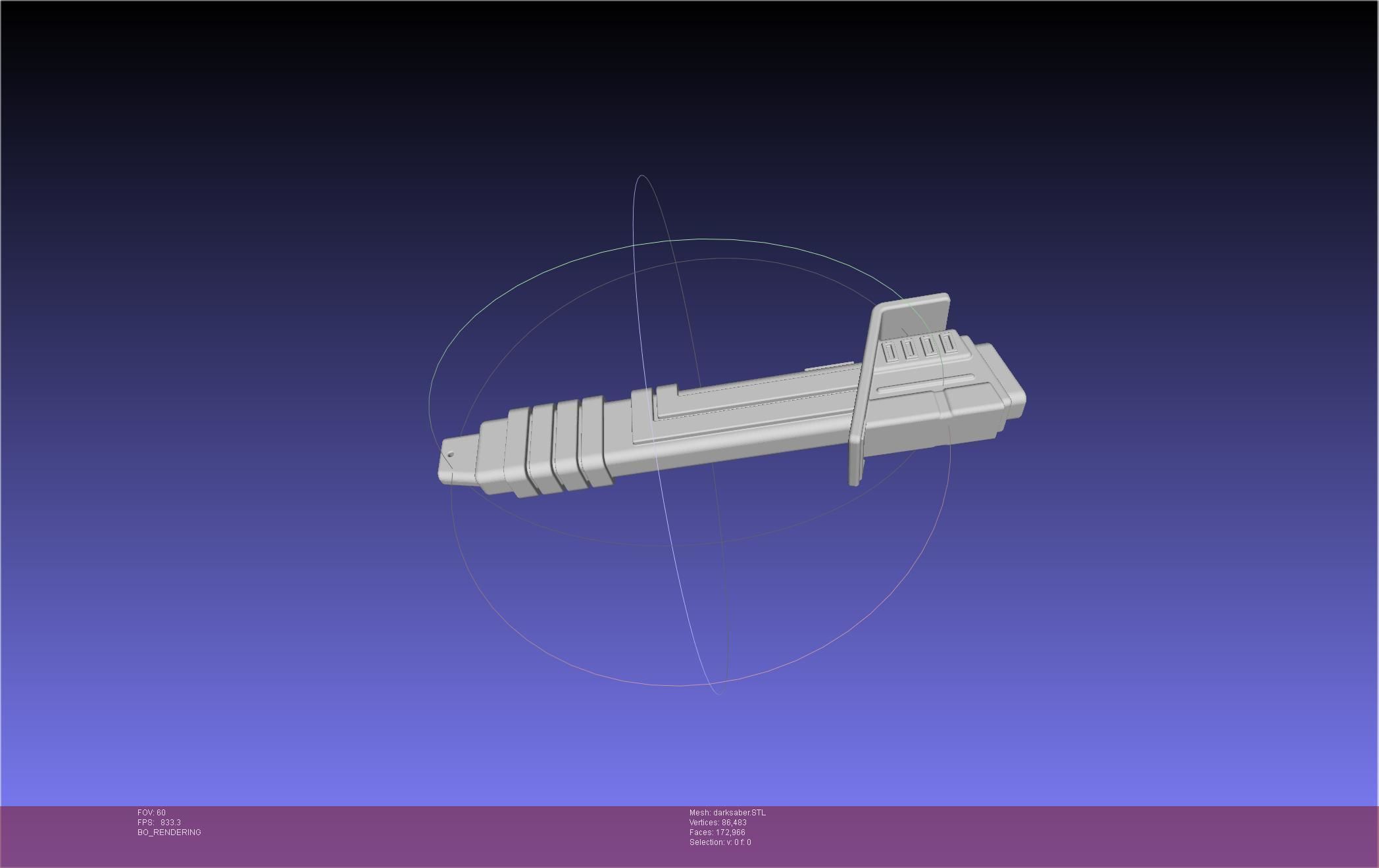 Star Wars The Mandalorian Darksaber Basic Printable Model 3D print model_31
