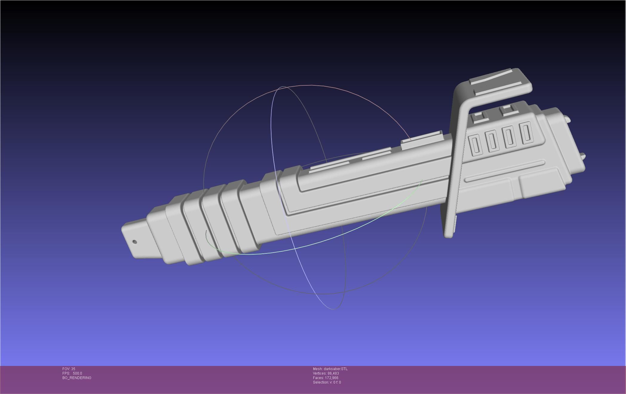 Star Wars The Mandalorian Darksaber Basic Printable Model 3D print model_90