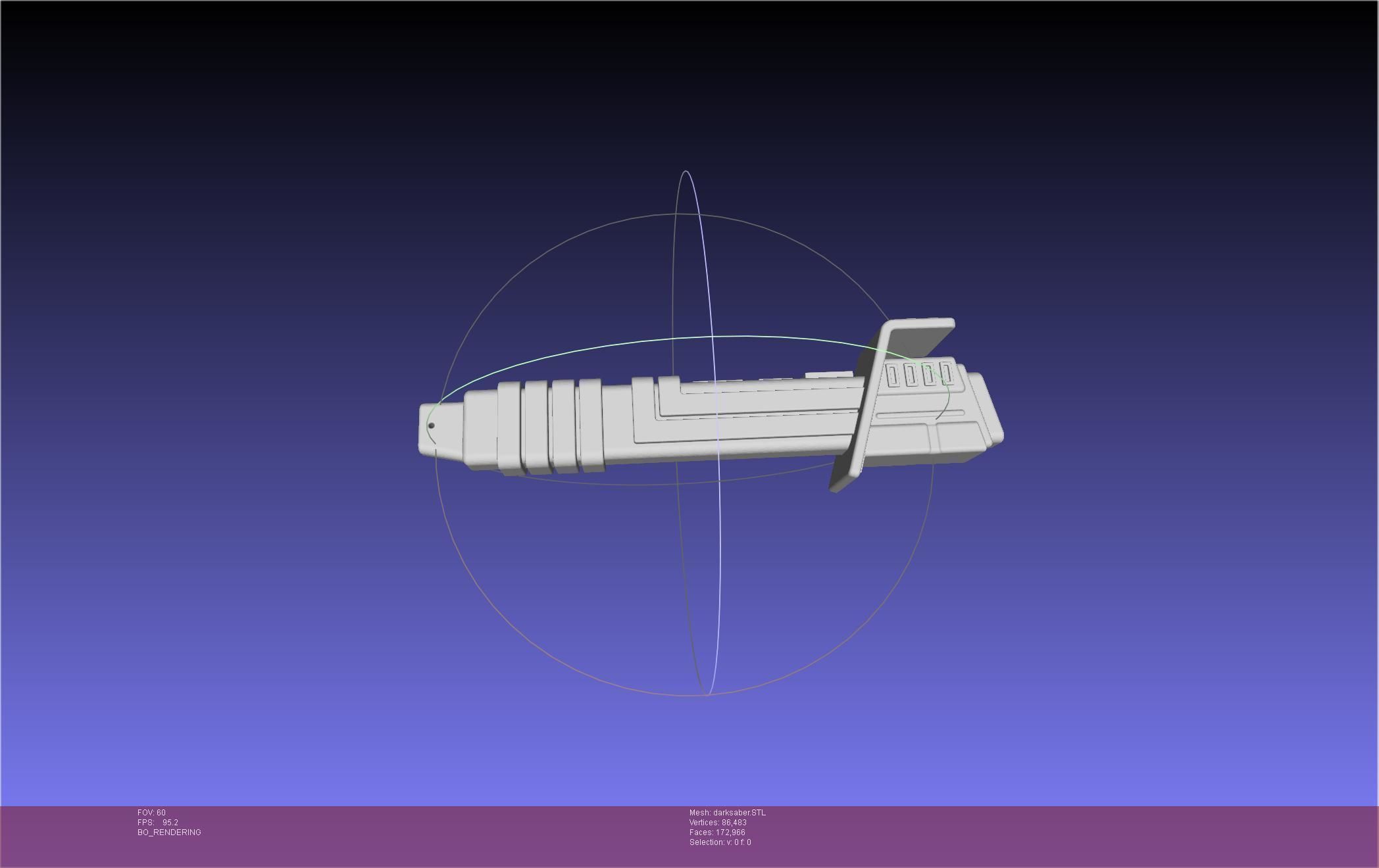 Star Wars The Mandalorian Darksaber Basic Printable Model 3D print model_8