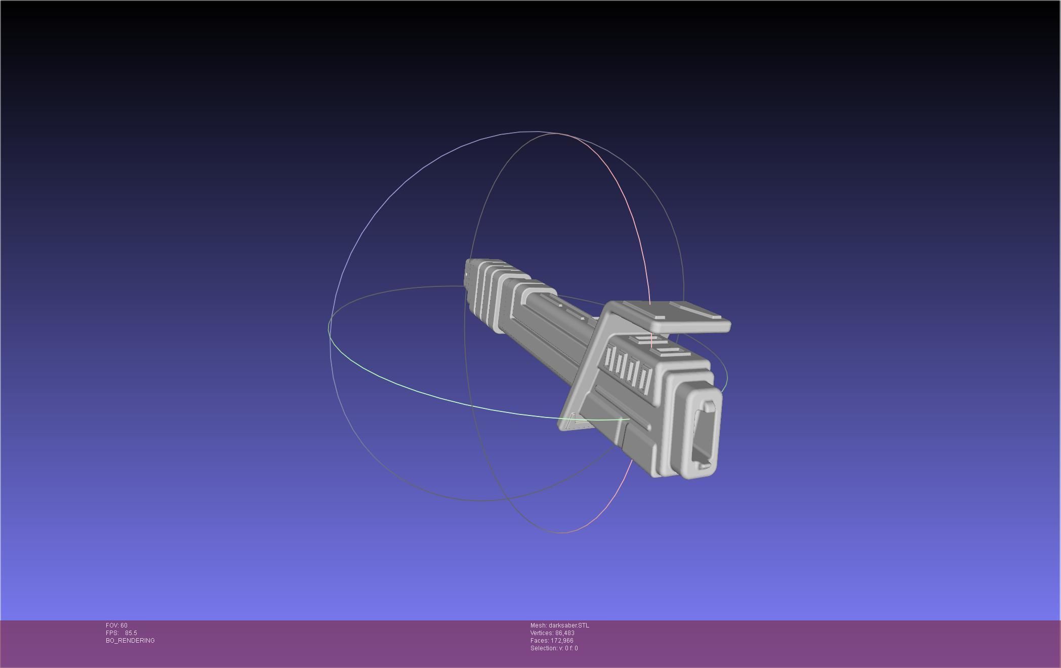 Star Wars The Mandalorian Darksaber Basic Printable Model 3D print model_2