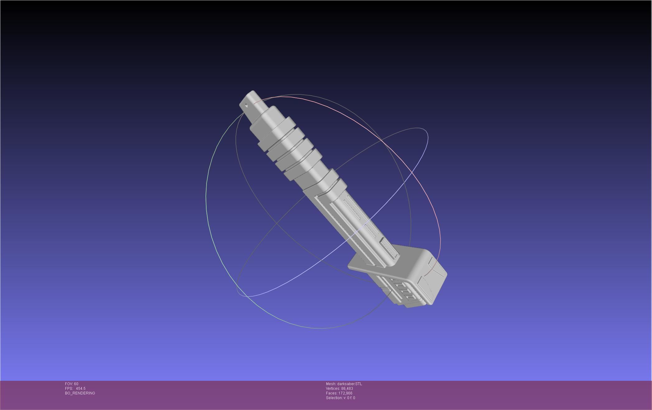 Star Wars The Mandalorian Darksaber Basic Printable Model 3D print model_42