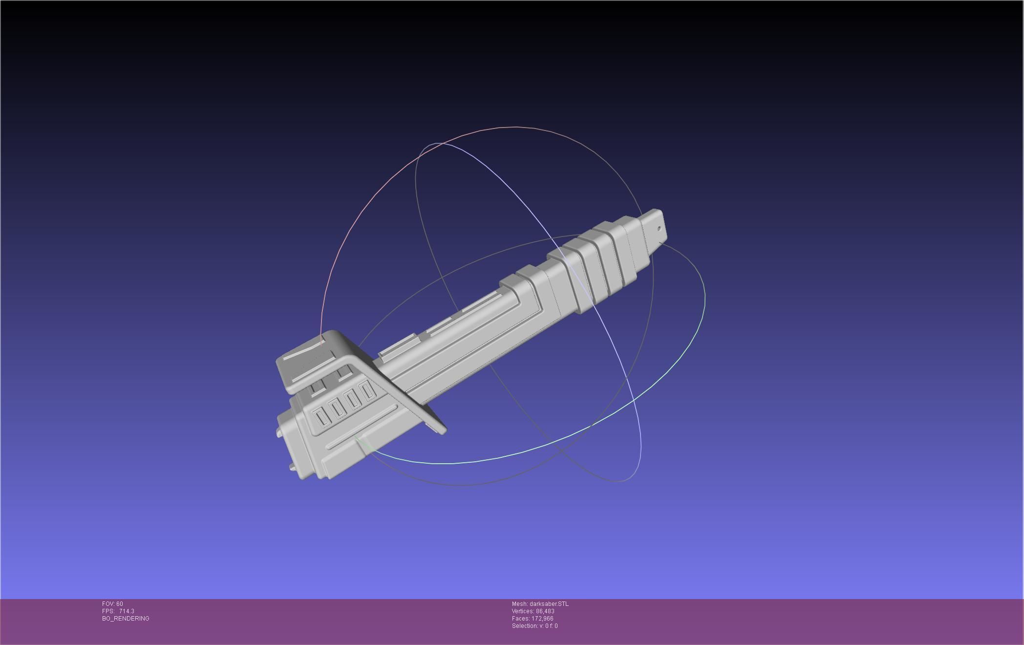 Star Wars The Mandalorian Darksaber Basic Printable Model 3D print model_51