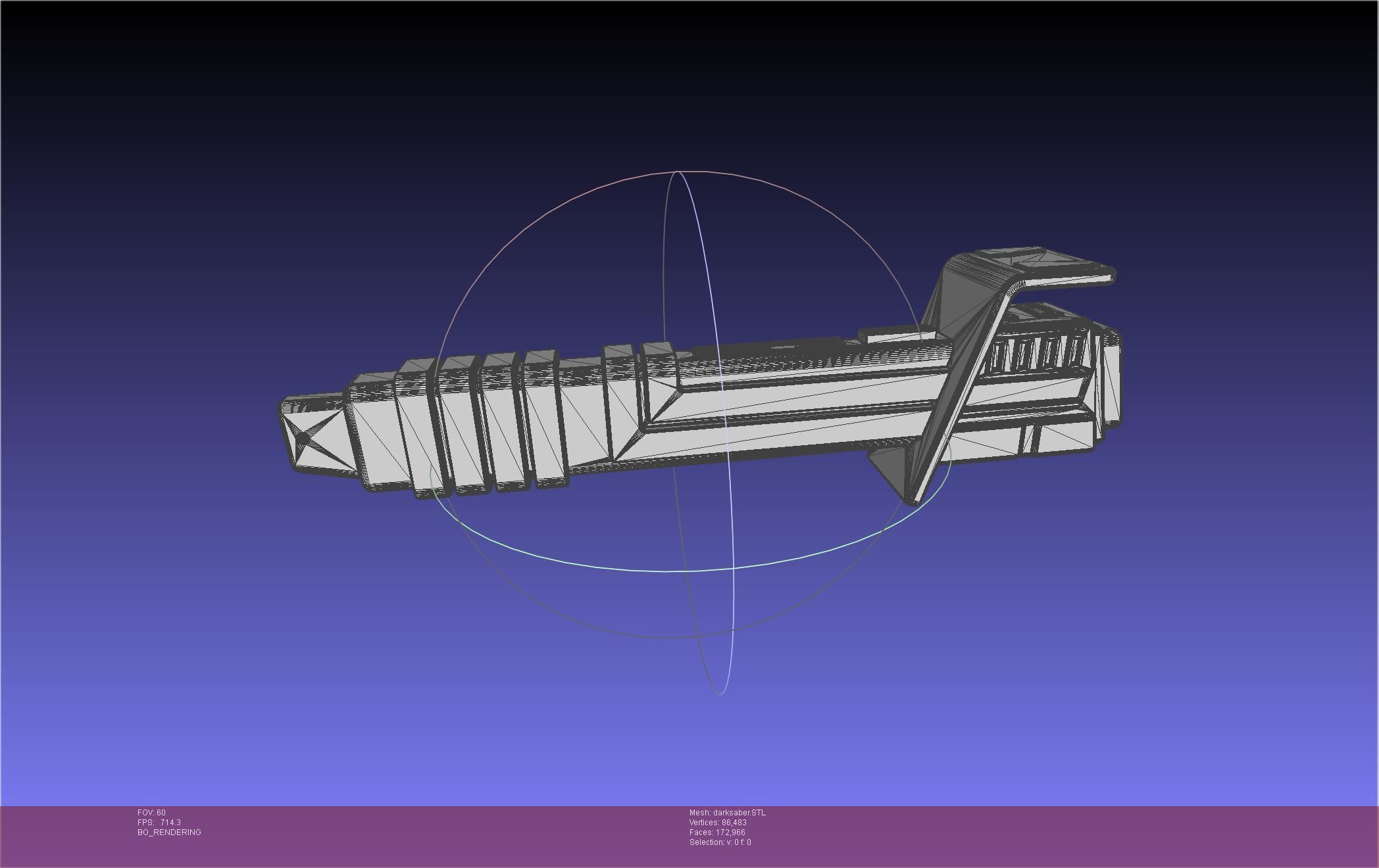 Star Wars The Mandalorian Darksaber Basic Printable Model 3D print model_64