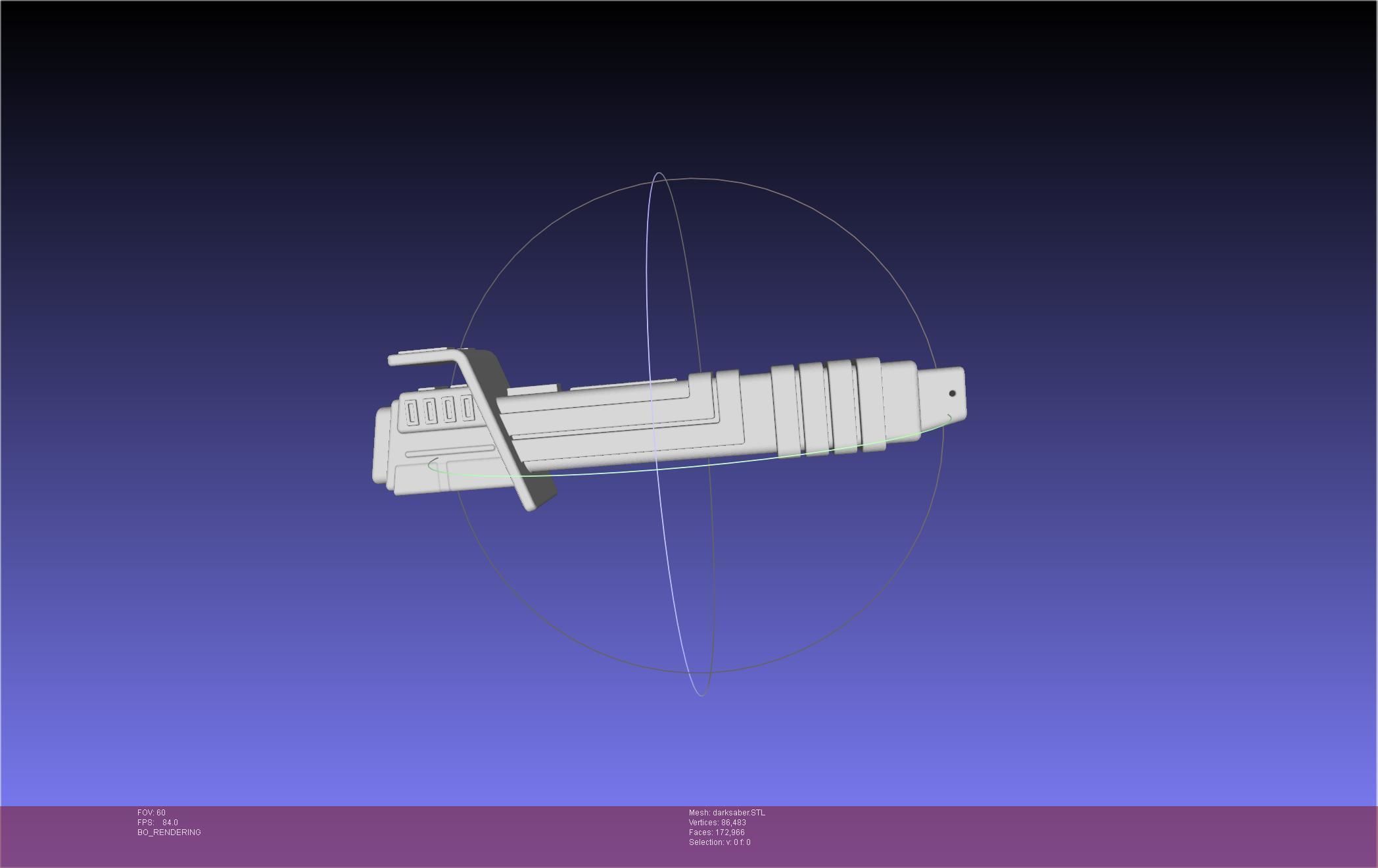 Star Wars The Mandalorian Darksaber Basic Printable Model 3D print model_15