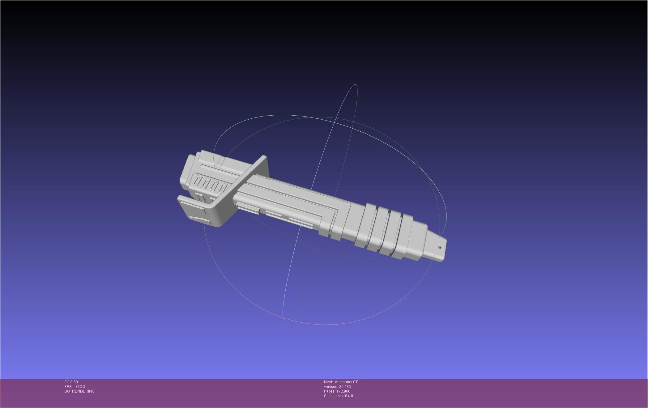 Star Wars The Mandalorian Darksaber Basic Printable Model 3D print model_35