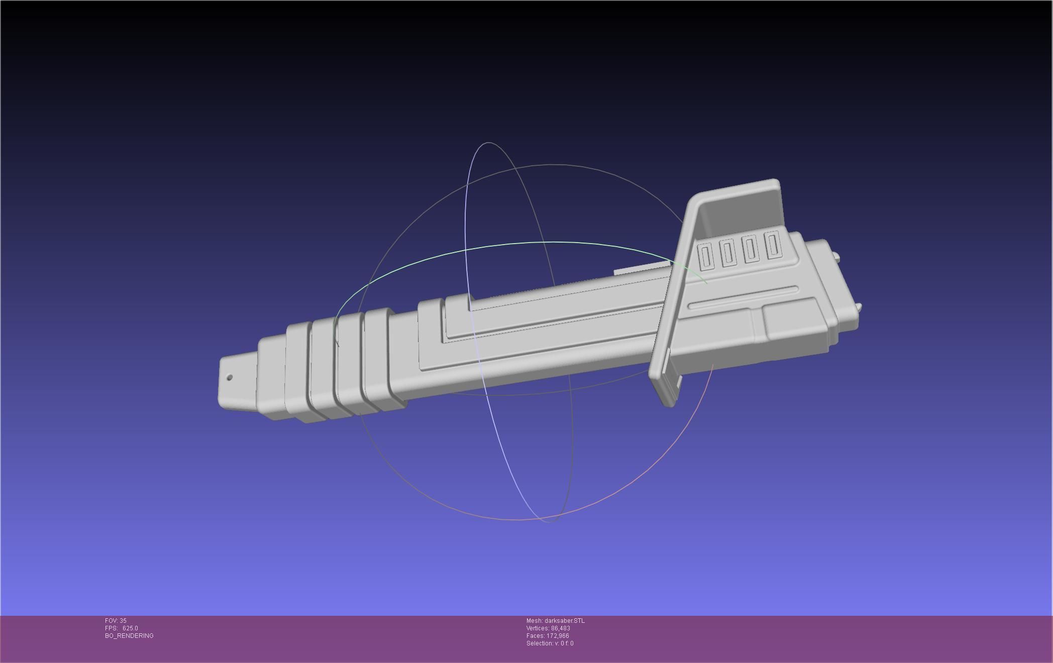 Star Wars The Mandalorian Darksaber Basic Printable Model 3D print model_103