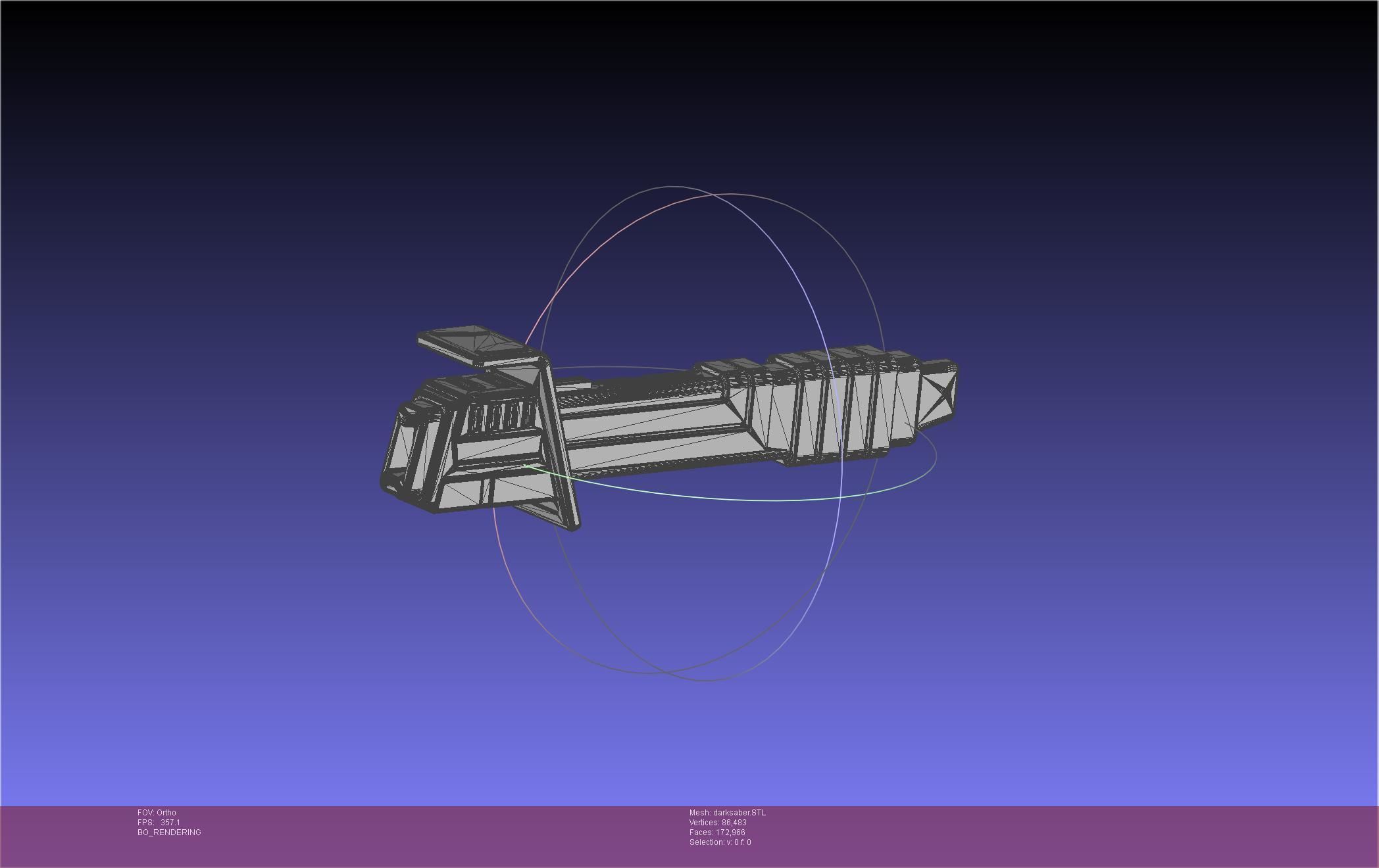 Star Wars The Mandalorian Darksaber Basic Printable Model 3D print model_79