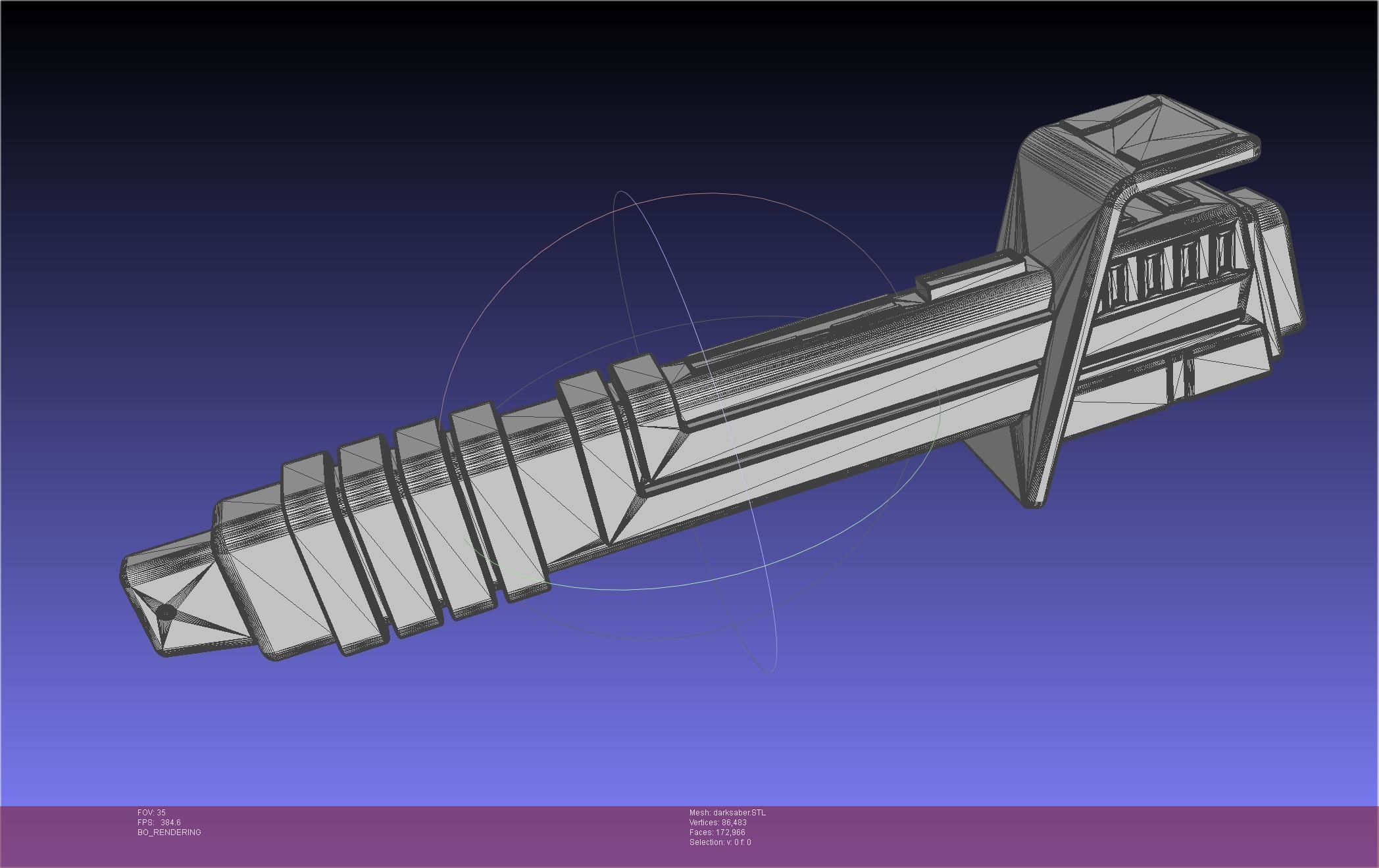 Star Wars The Mandalorian Darksaber Basic Printable Model 3D print model_83
