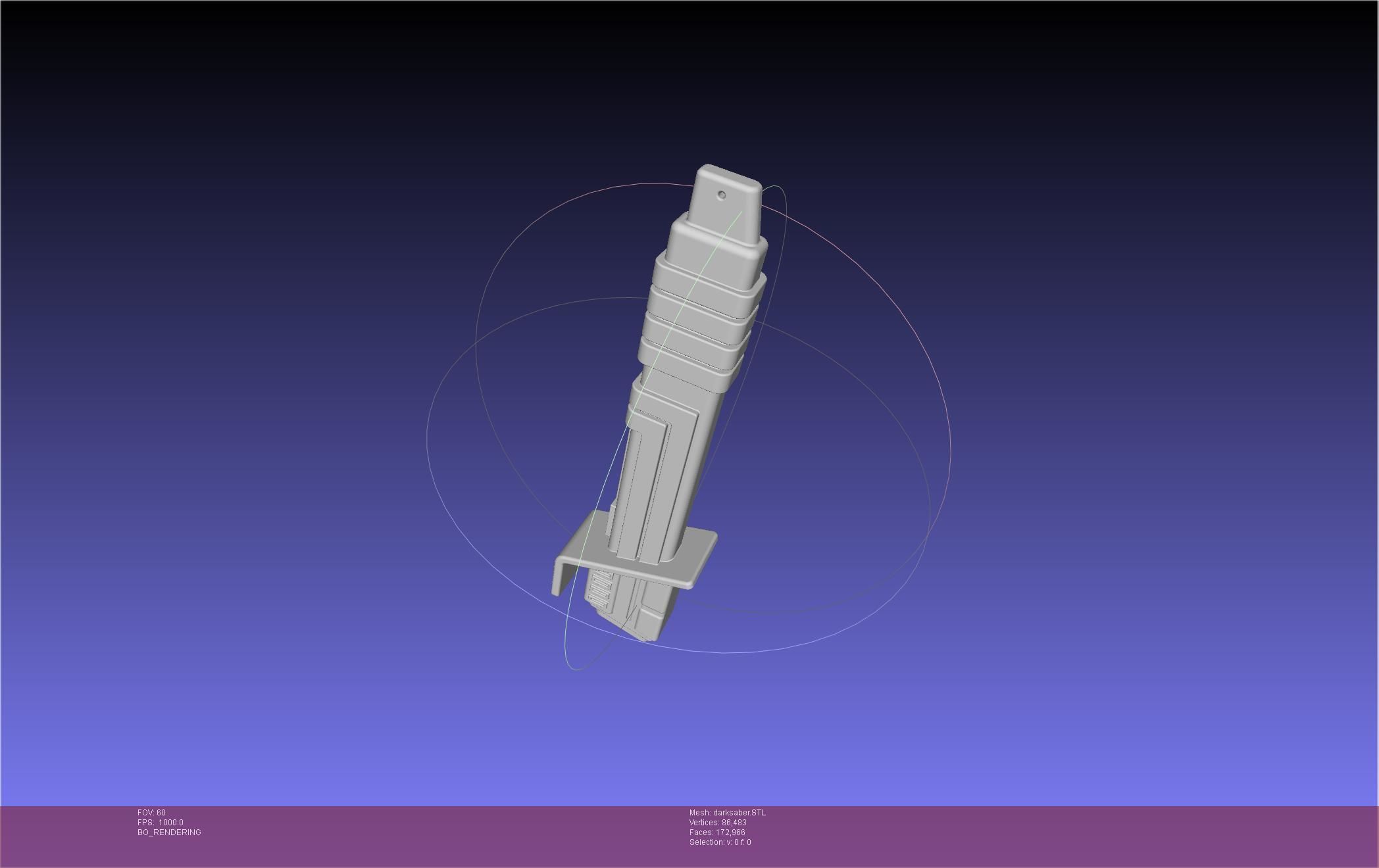 Star Wars The Mandalorian Darksaber Basic Printable Model 3D print model_54