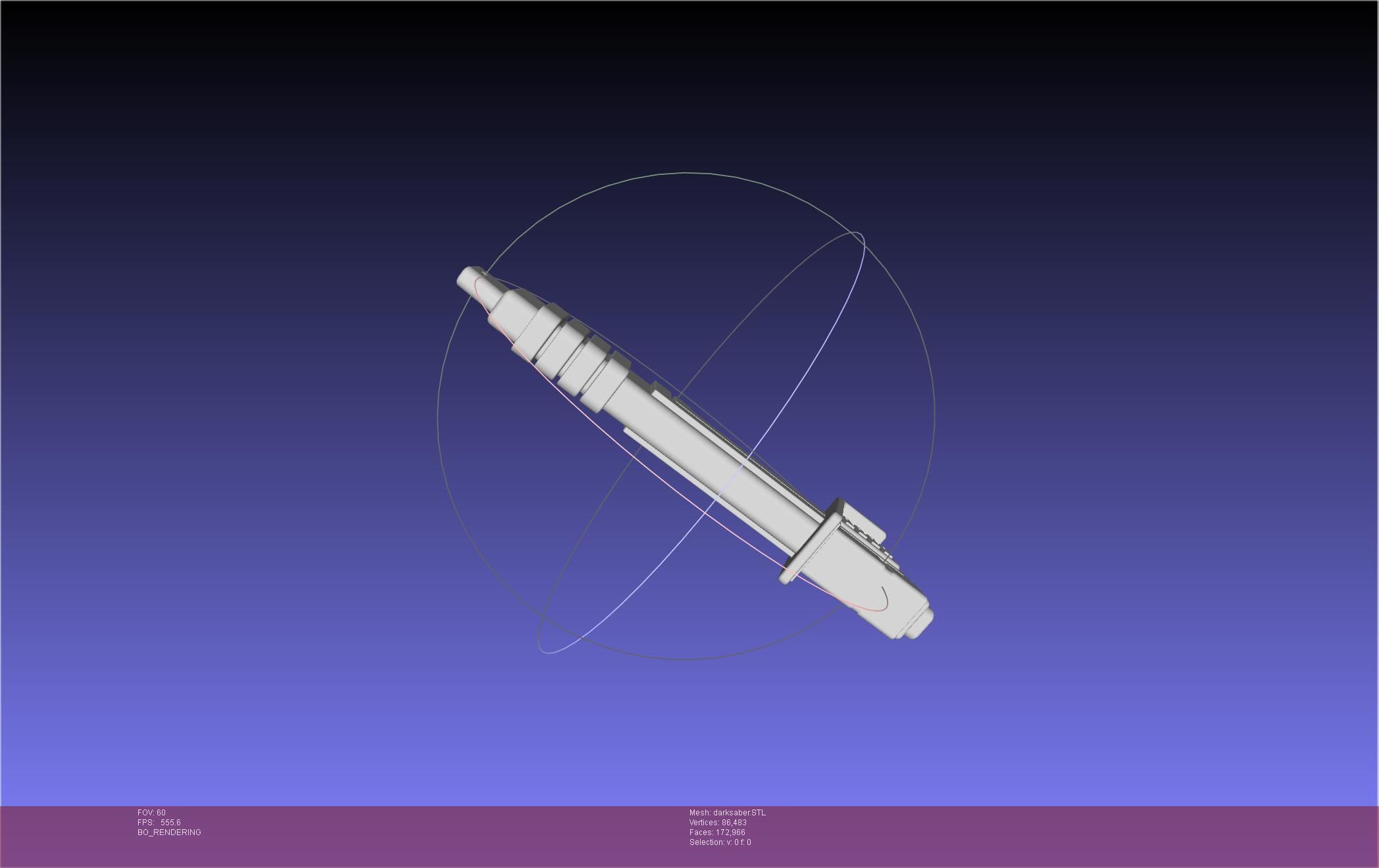 Star Wars The Mandalorian Darksaber Basic Printable Model 3D print model_22