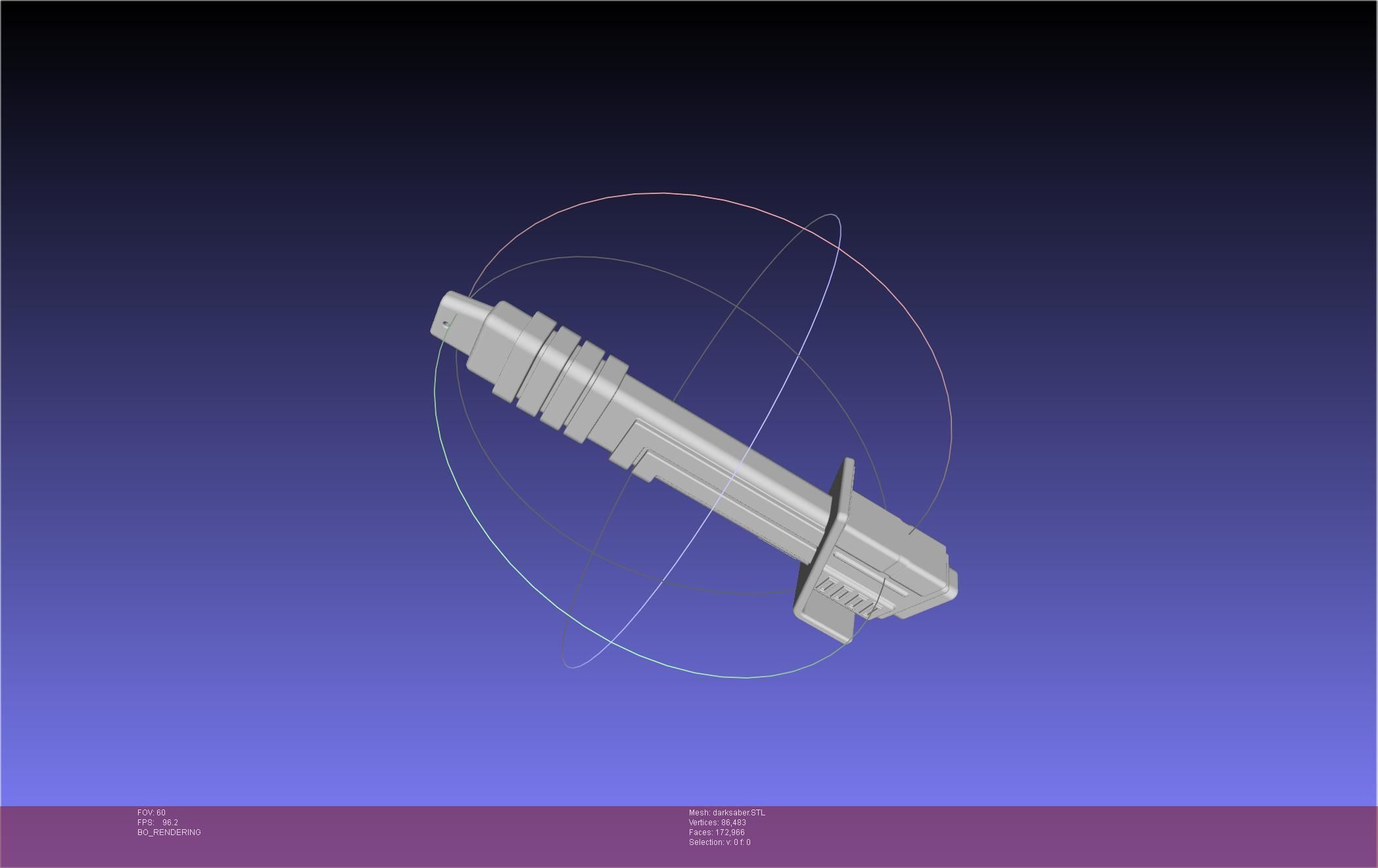Star Wars The Mandalorian Darksaber Basic Printable Model 3D print model_25