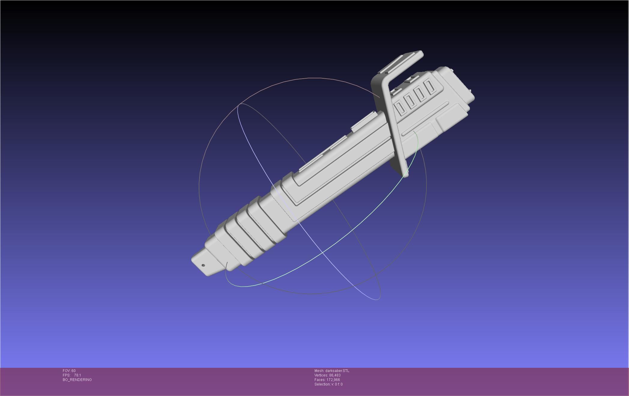 Star Wars The Mandalorian Darksaber Basic Printable Model 3D print model_3