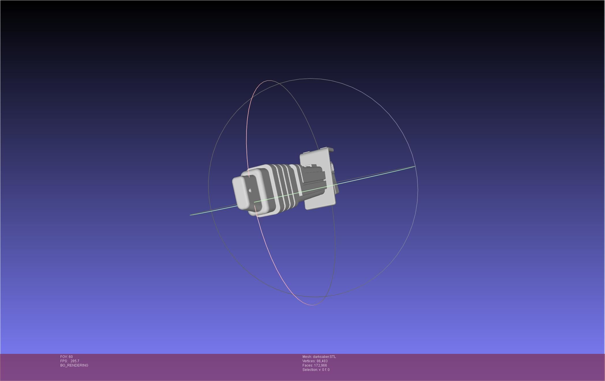 Star Wars The Mandalorian Darksaber Basic Printable Model 3D print model_21